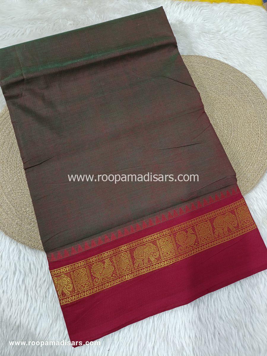 MADURAI COTTON SAREES -10YARDS COTTON MADISAR SAREE WITHOUT BLOUSE PIECE