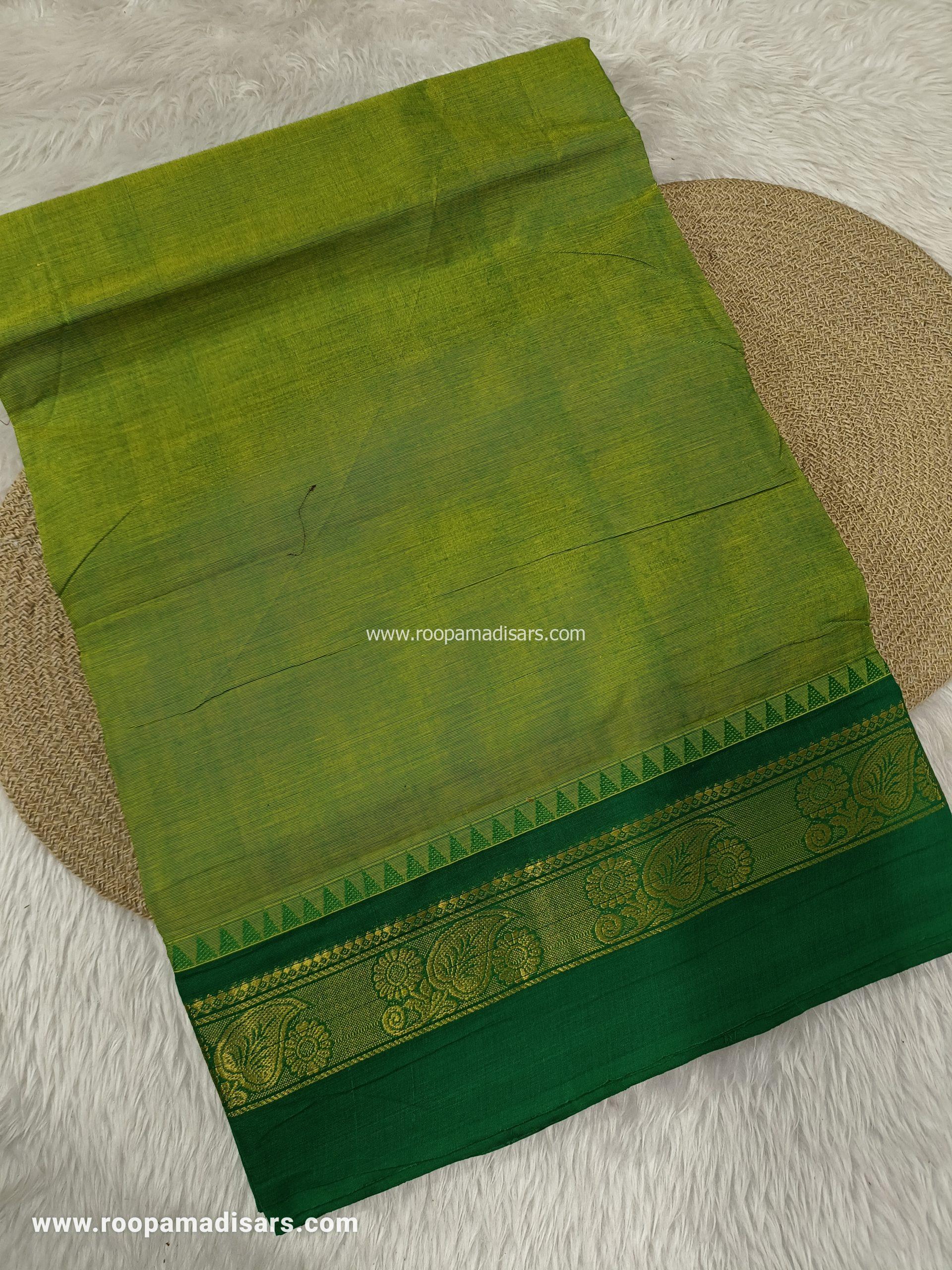 MADURAI COTTON SAREES -10YARDS COTTON MADISAR SAREE WITHOUT BLOUSE PIECE