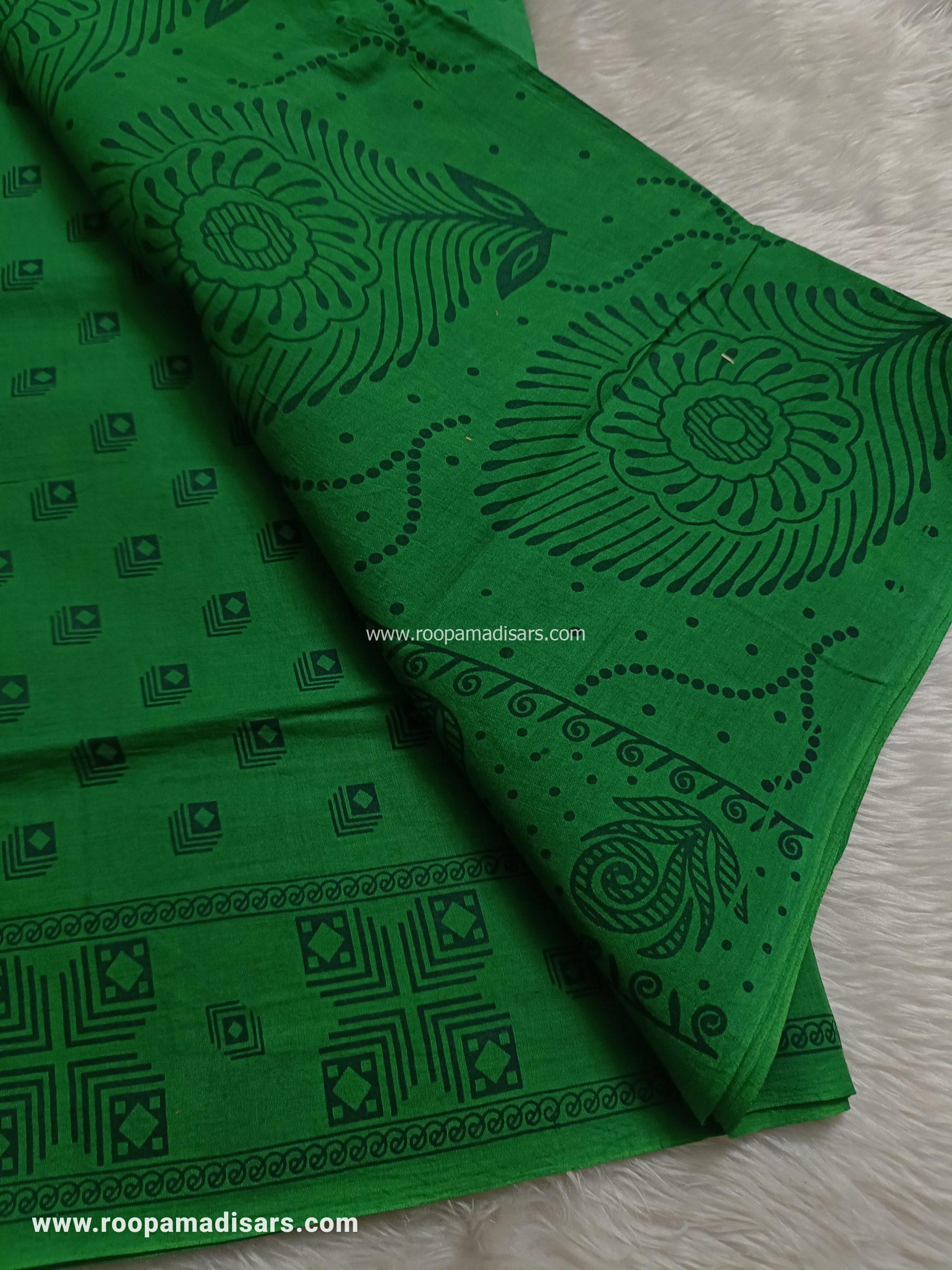 SUNGUDI SAREES -10.5YARDS MADISAR SAREE WITHOUT BLOUSE PIECE - Image 2