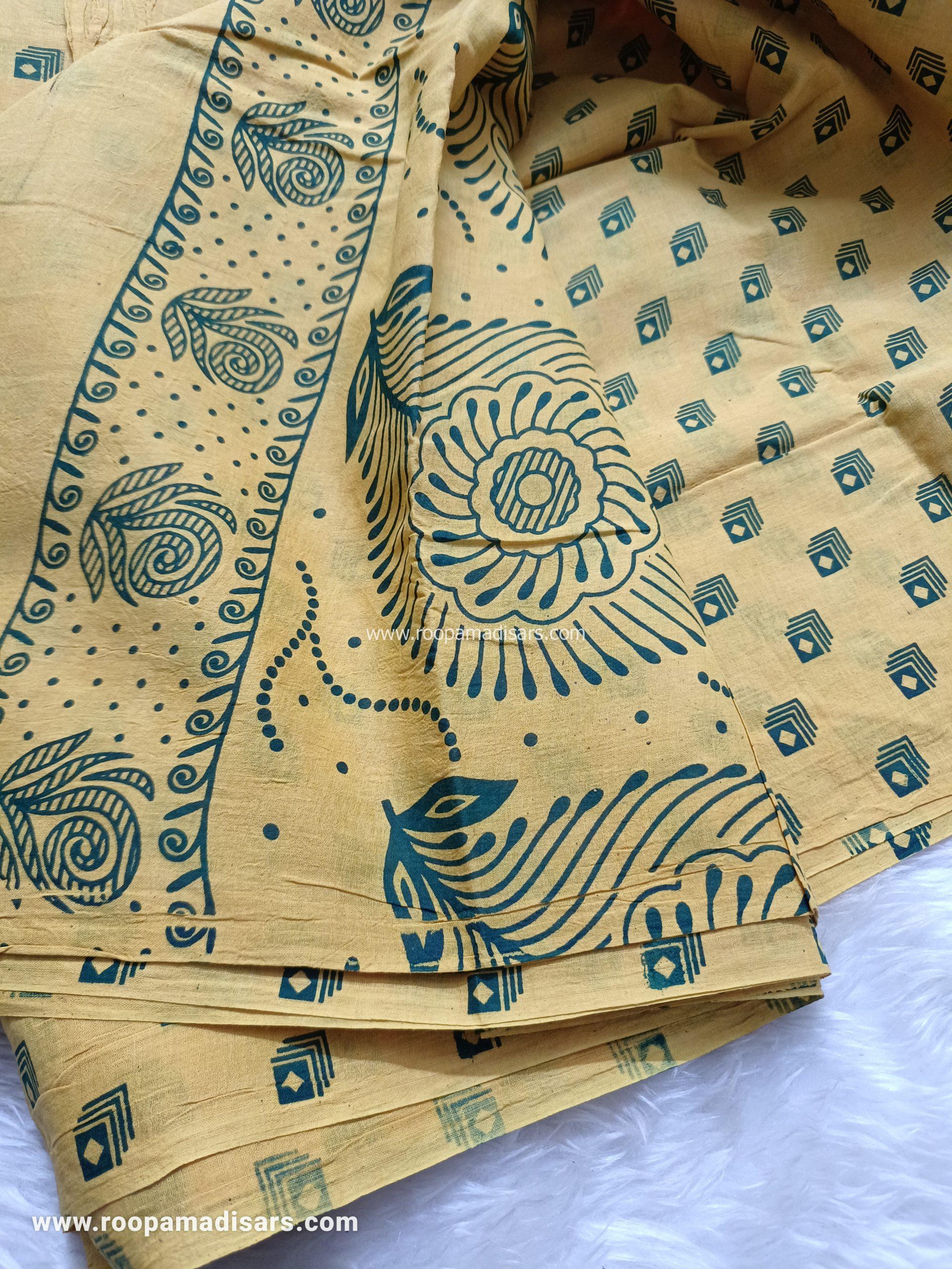 SUNGUDI SAREES -10.5YARDS MADISAR SAREE WITHOUT BLOUSE PIECE - Image 3