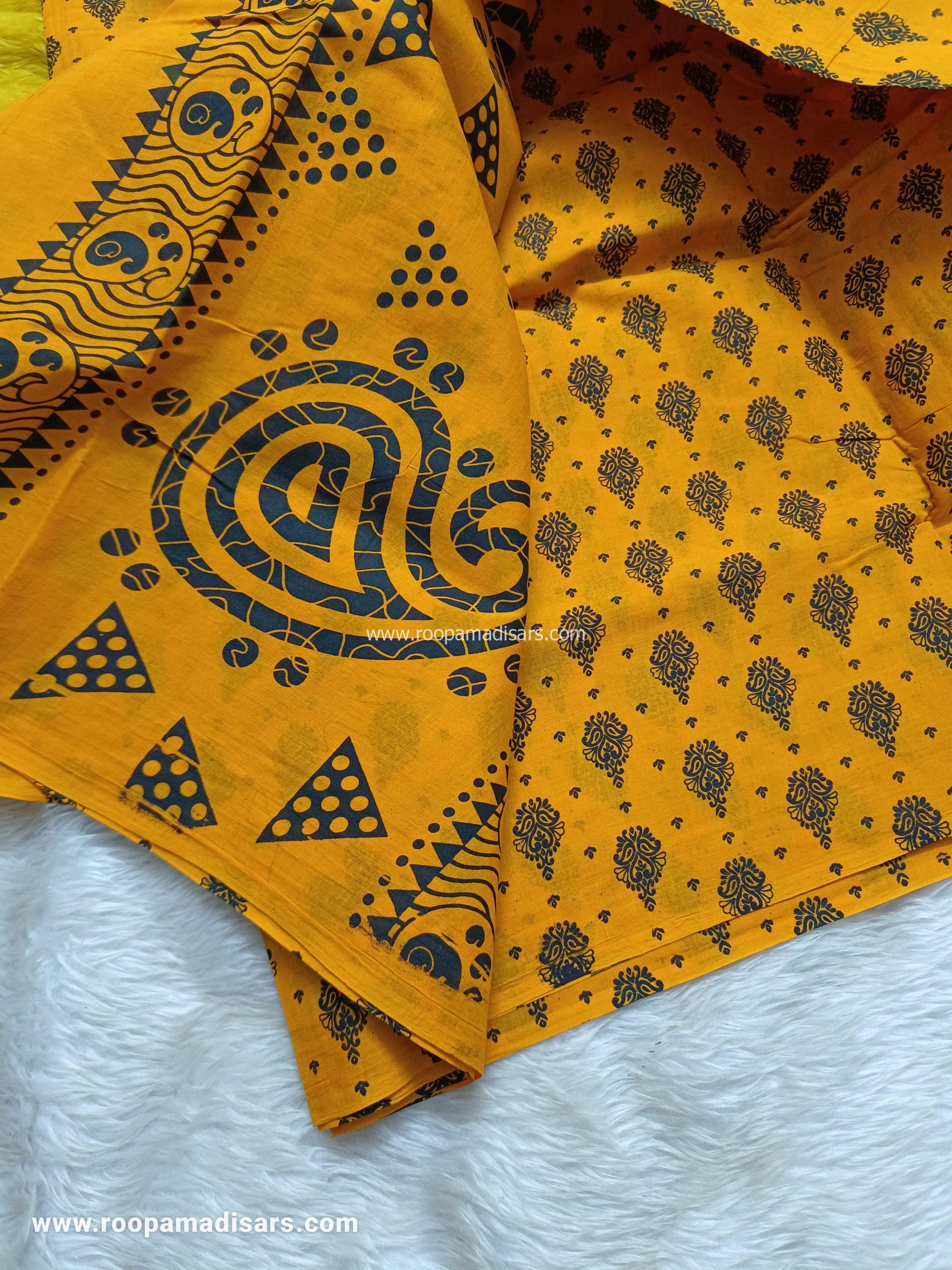 SUNGUDI SAREES -10.5YARDS MADISAR SAREE WITHOUT BLOUSE PIECE - Image 3