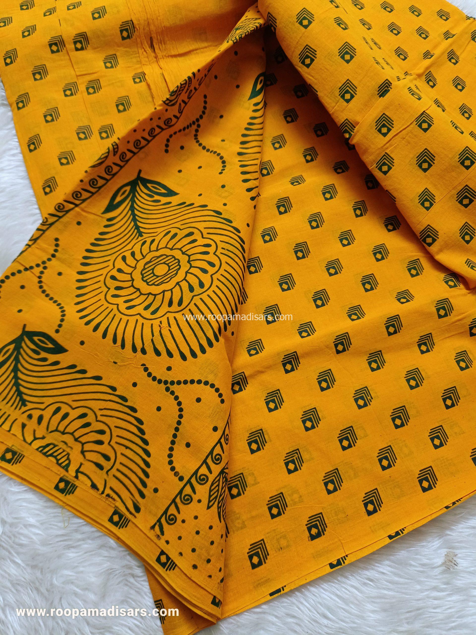 SUNGUDI SAREES -10.5YARDS MADISAR SAREE WITHOUT BLOUSE PIECE - Image 3