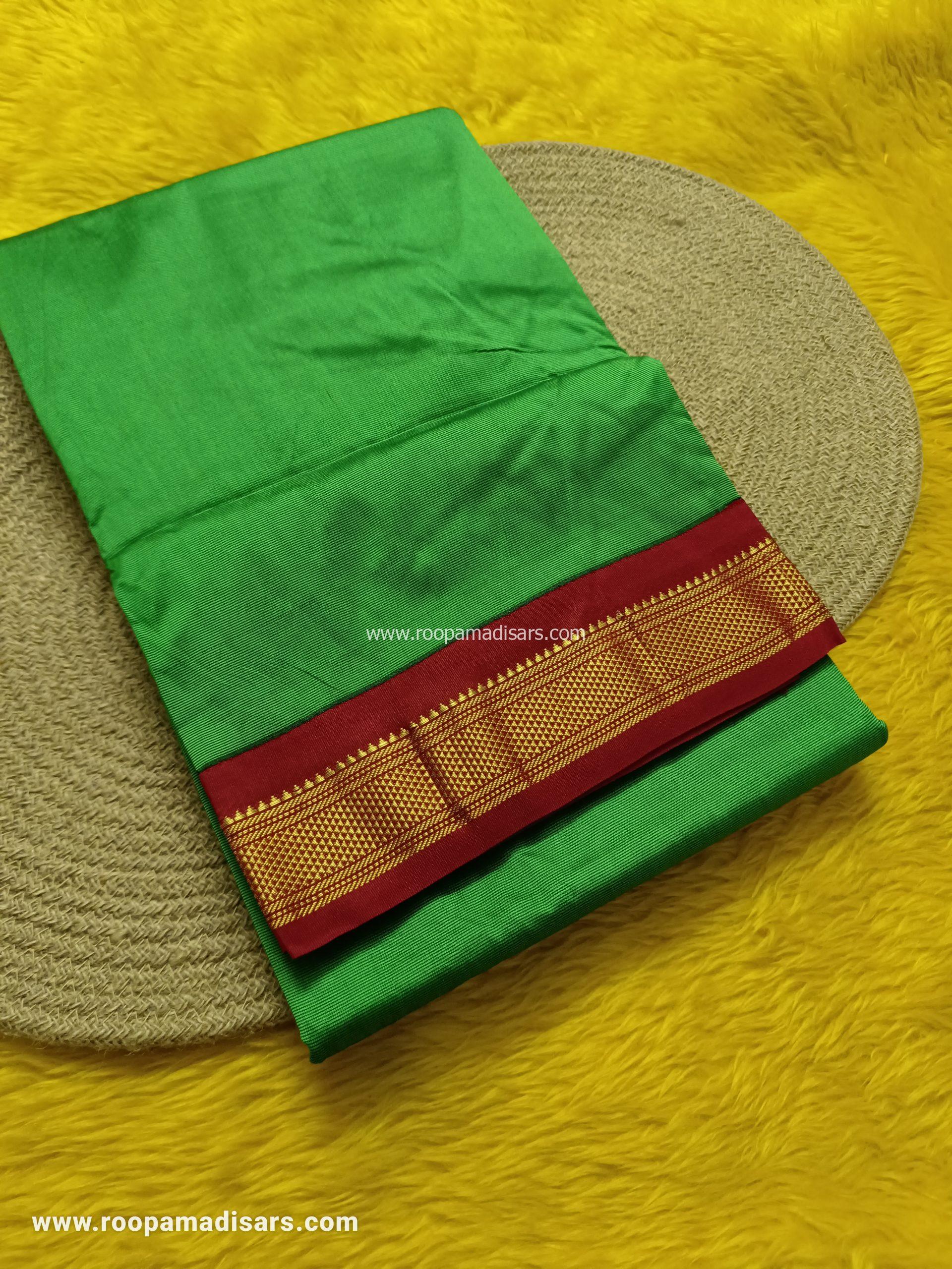 BUTTER SILK MADISARS -10YARDS BUTTER SILK MADISAR KORVAI BORDER WITHOUT BLOUSE PIECE