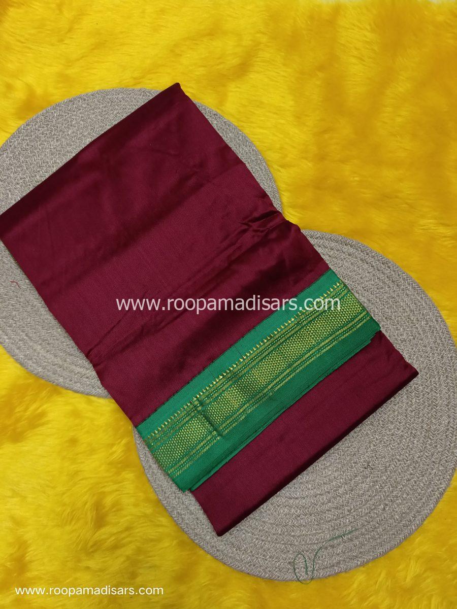 BUTTER SILK MADISARS -10YARDS BUTTER SILK MADISAR KORVAI BORDER WITHOUT BLOUSE PIECE
