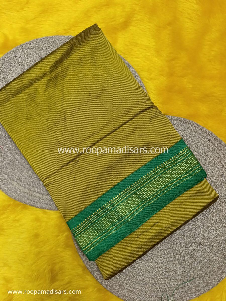 BUTTER SILK MADISARS -10YARDS BUTTER SILK MADISAR KORVAI BORDER WITHOUT BLOUSE PIECE