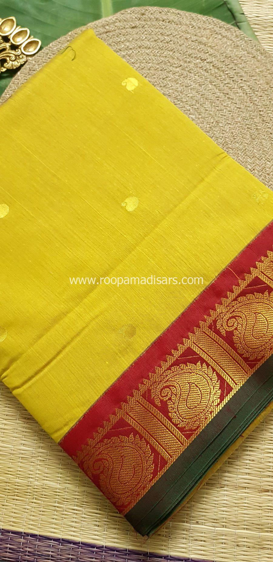 KANCHI SEMI SILK -10 YARDS KANCHI SILK KORVAI MADISAR SAREE WITHOUT BLOUSE PIECE