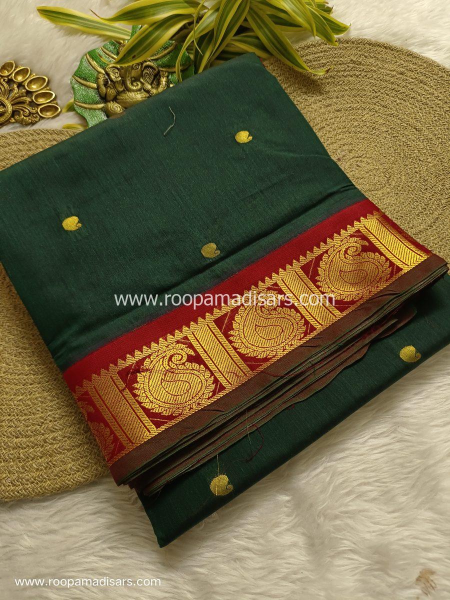 KANCHI SEMI SILK -10 YARDS KANCHI SILK KORVAI MADISAR SAREE WITHOUT BLOUSE PIECE