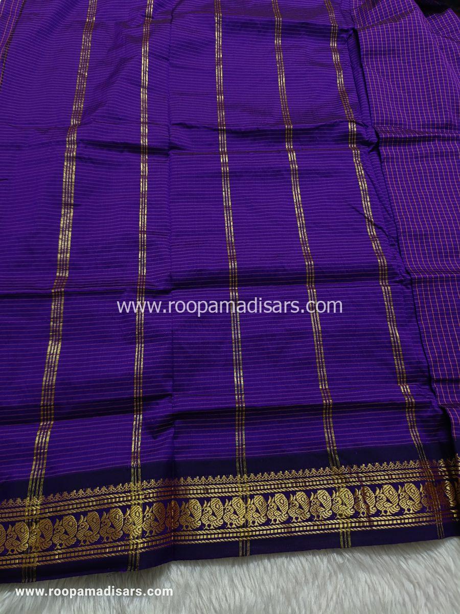 SALEM SILK MADISARS -10YARDS SALEM SILK MADISAR KORVAI BORDER WITHOUT BLOUSE PIECE - Image 2