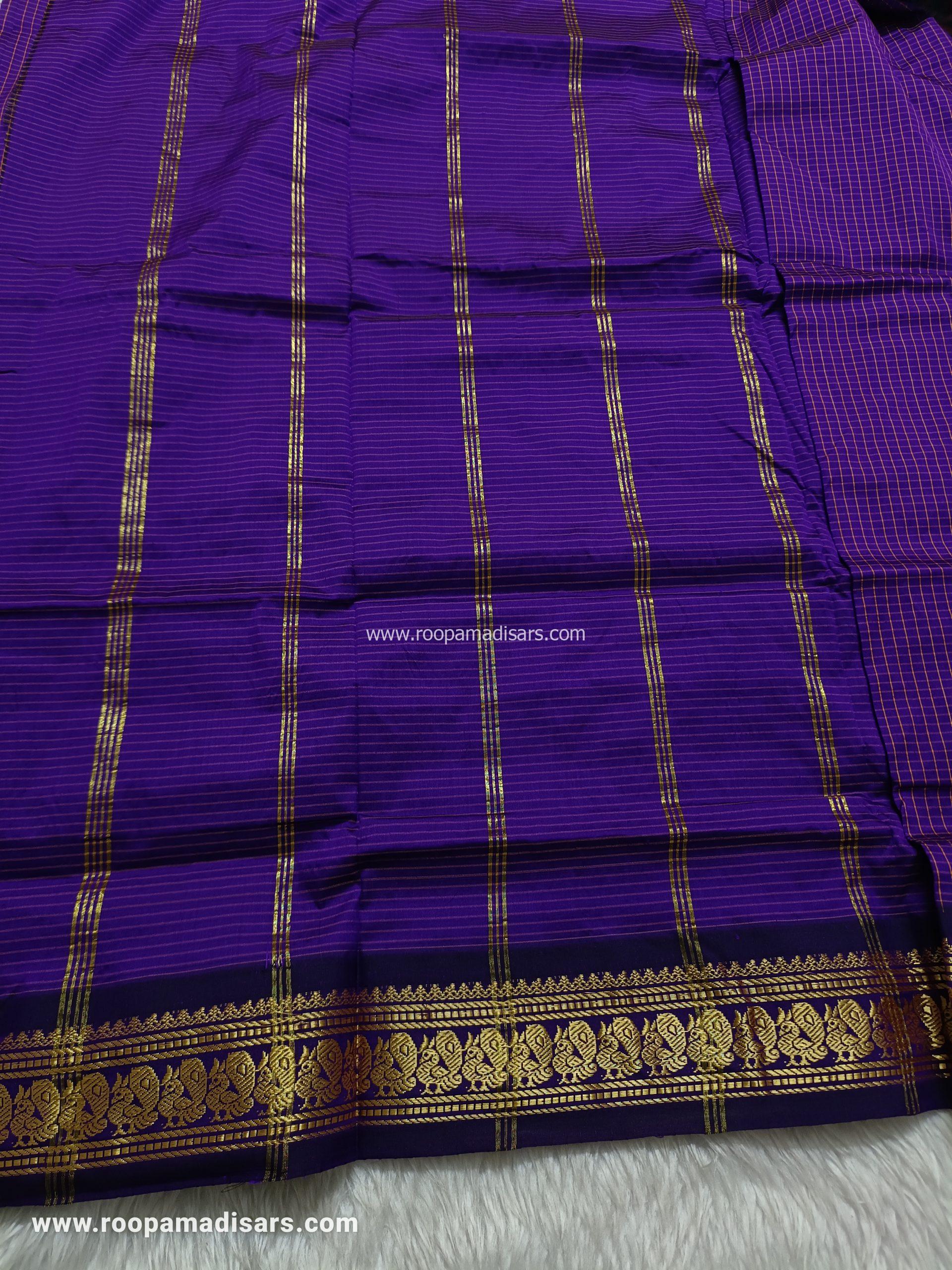 SALEM SILK MADISARS -10YARDS SALEM SILK MADISAR KORVAI BORDER WITHOUT BLOUSE PIECE - Image 2