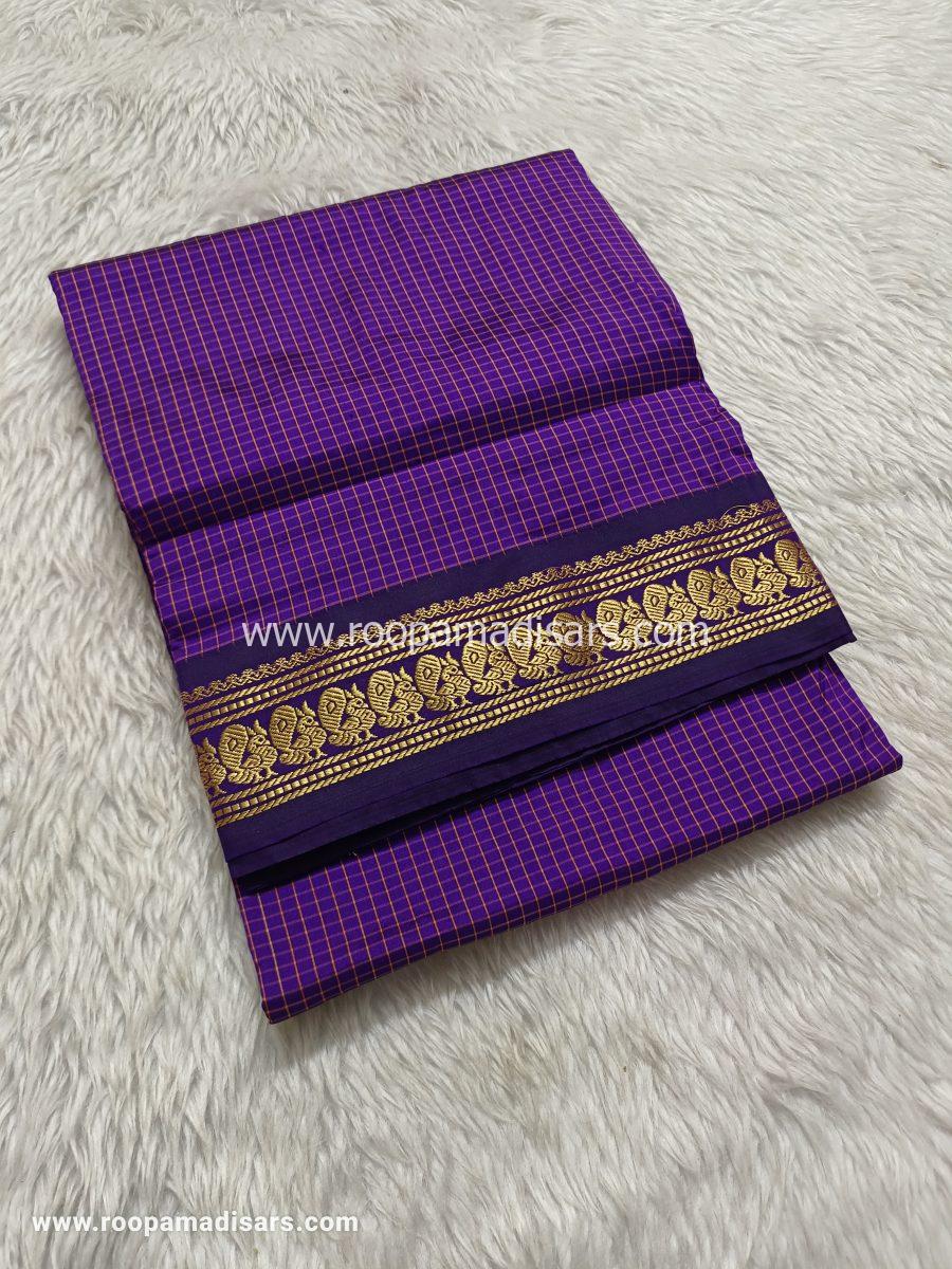 SALEM SILK MADISARS -10YARDS SALEM SILK MADISAR KORVAI BORDER WITHOUT BLOUSE PIECE