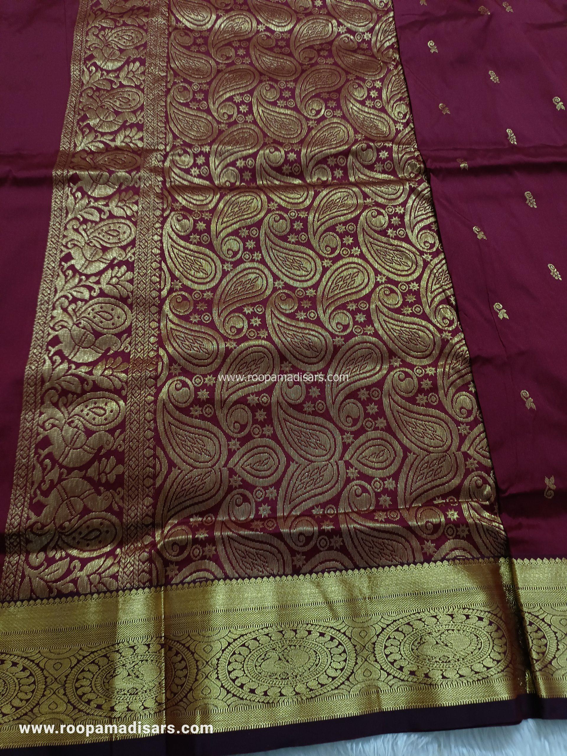 SALEM SILK MADISARS -10YARDS SALEM SILK MADISAR KORVAI BORDER WITHOUT ...