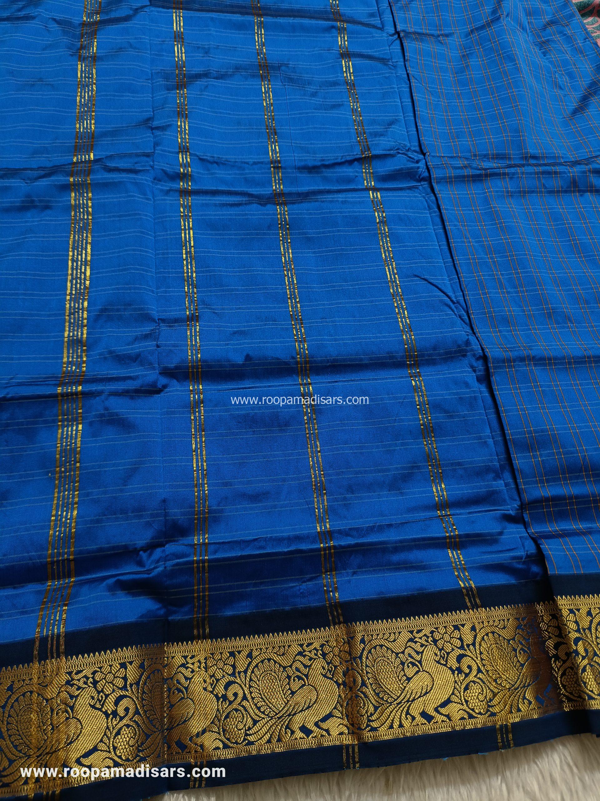SALEM SILK MADISARS -10YARDS SALEM SILK MADISAR KORVAI BORDER WITHOUT BLOUSE PIECE - Image 2