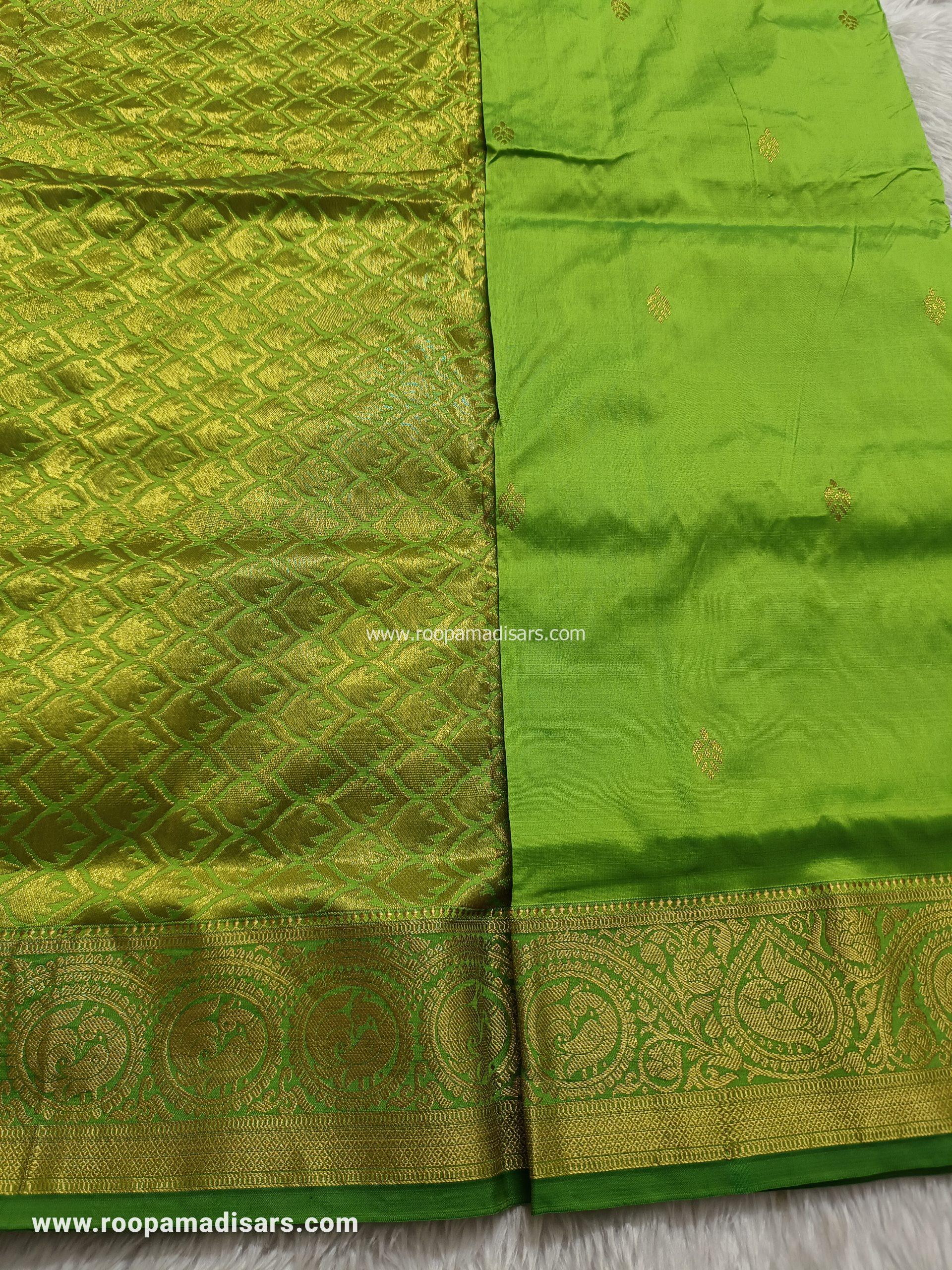 SALEM SILK MADISARS -10YARDS SALEM SILK MADISAR KORVAI BORDER WITHOUT BLOUSE PIECE - Image 2