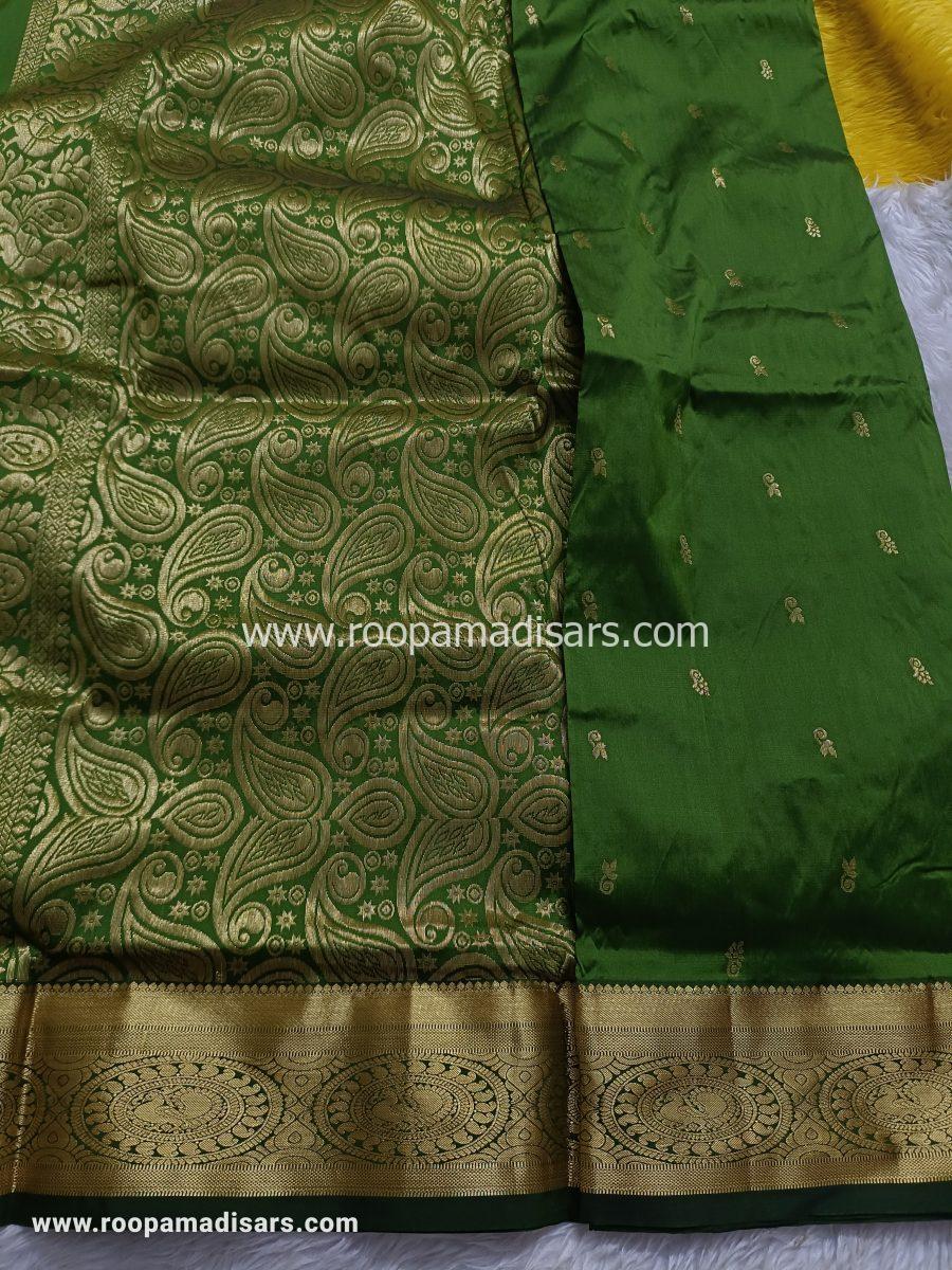 SALEM SILK MADISARS -10YARDS SALEM SILK MADISAR KORVAI BORDER WITHOUT BLOUSE PIECE - Image 2