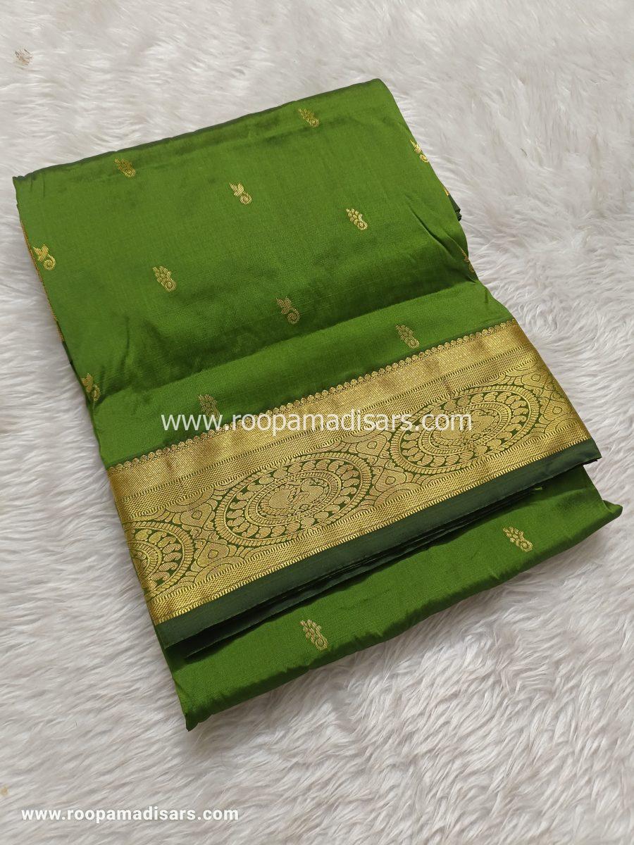SALEM SILK MADISARS -10YARDS SALEM SILK MADISAR KORVAI BORDER WITHOUT BLOUSE PIECE