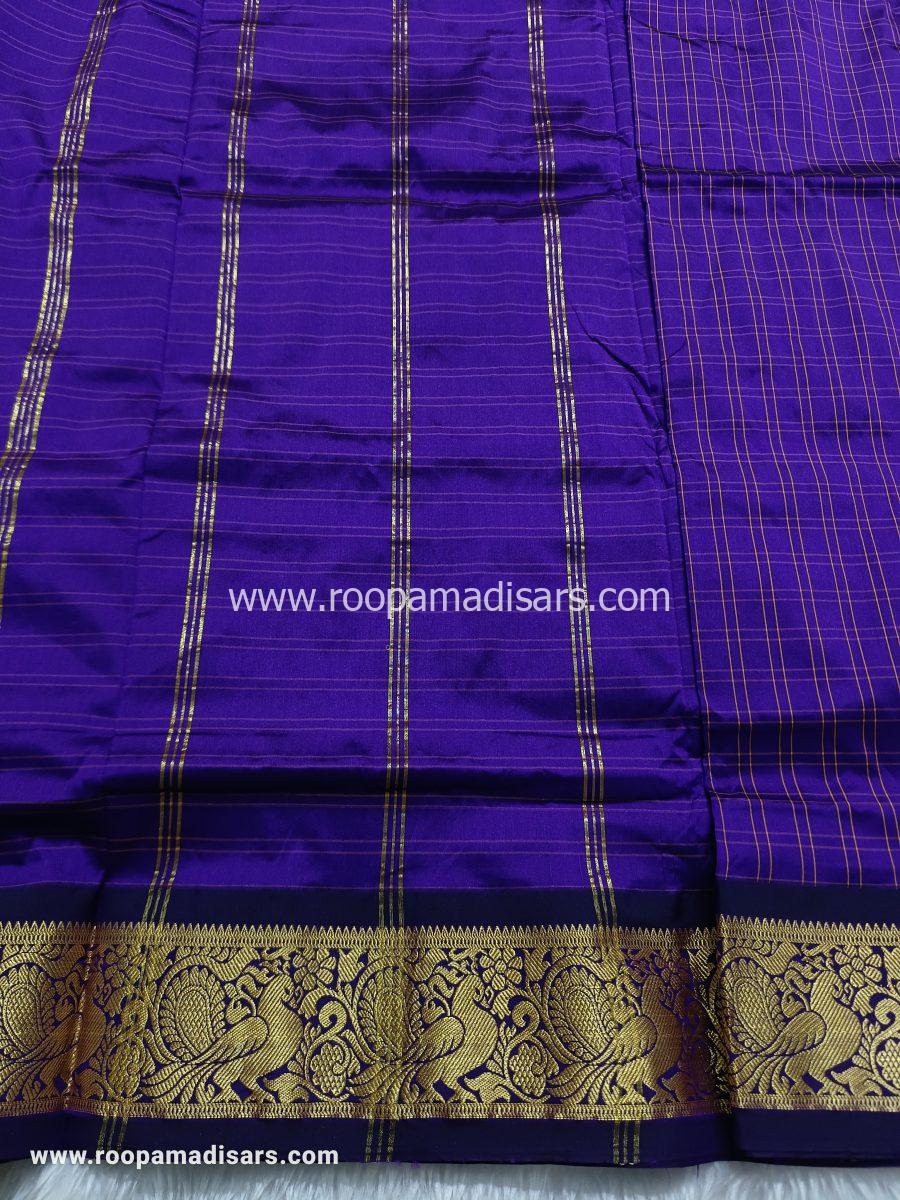 SALEM SILK MADISARS -10YARDS SALEM SILK MADISAR KORVAI BORDER WITHOUT BLOUSE PIECE - Image 2