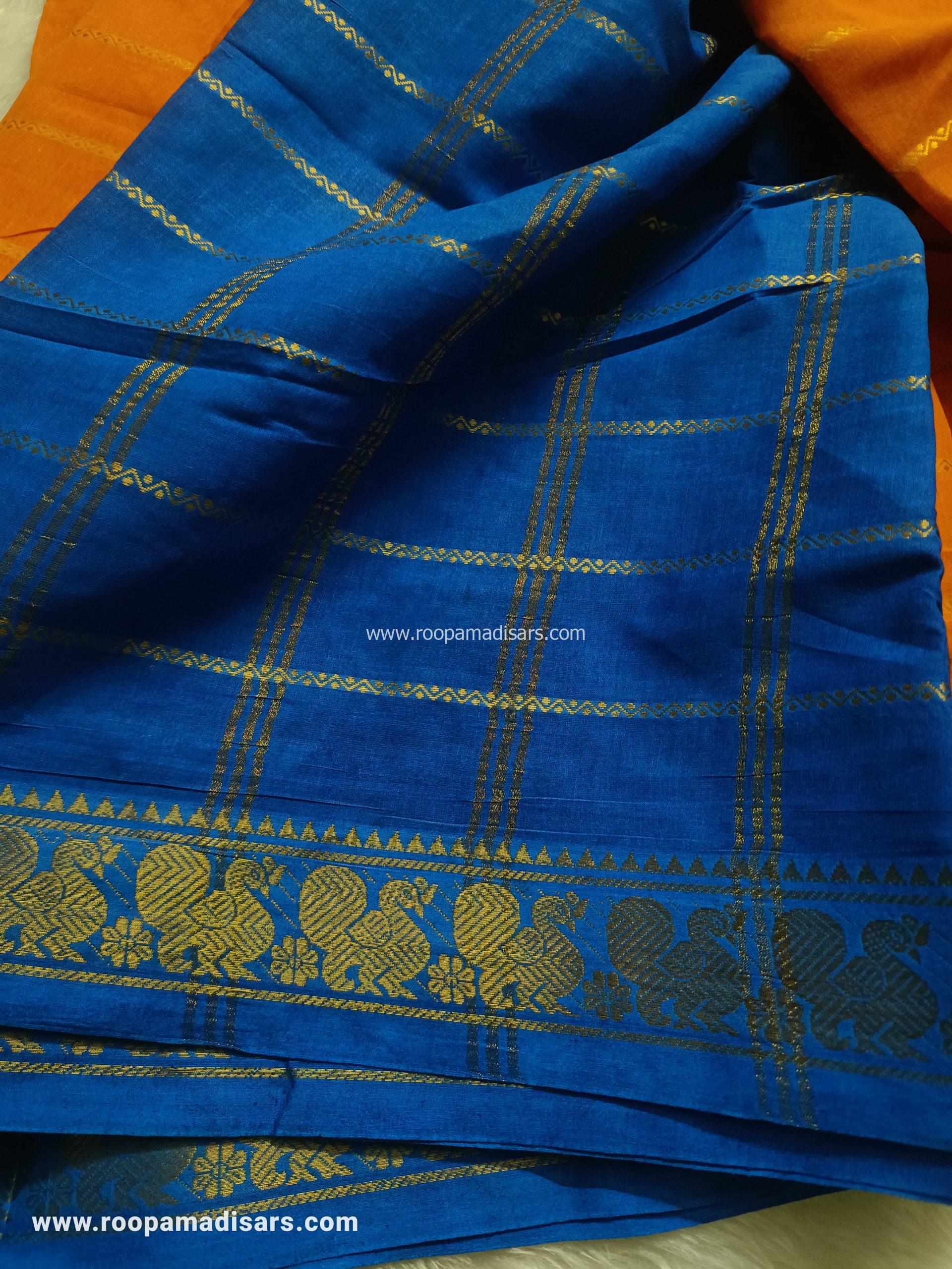 SUNGUDI SAREES -10.5YARDS MADISAR SAREE WITHOUT BLOUSE PIECE - Image 2