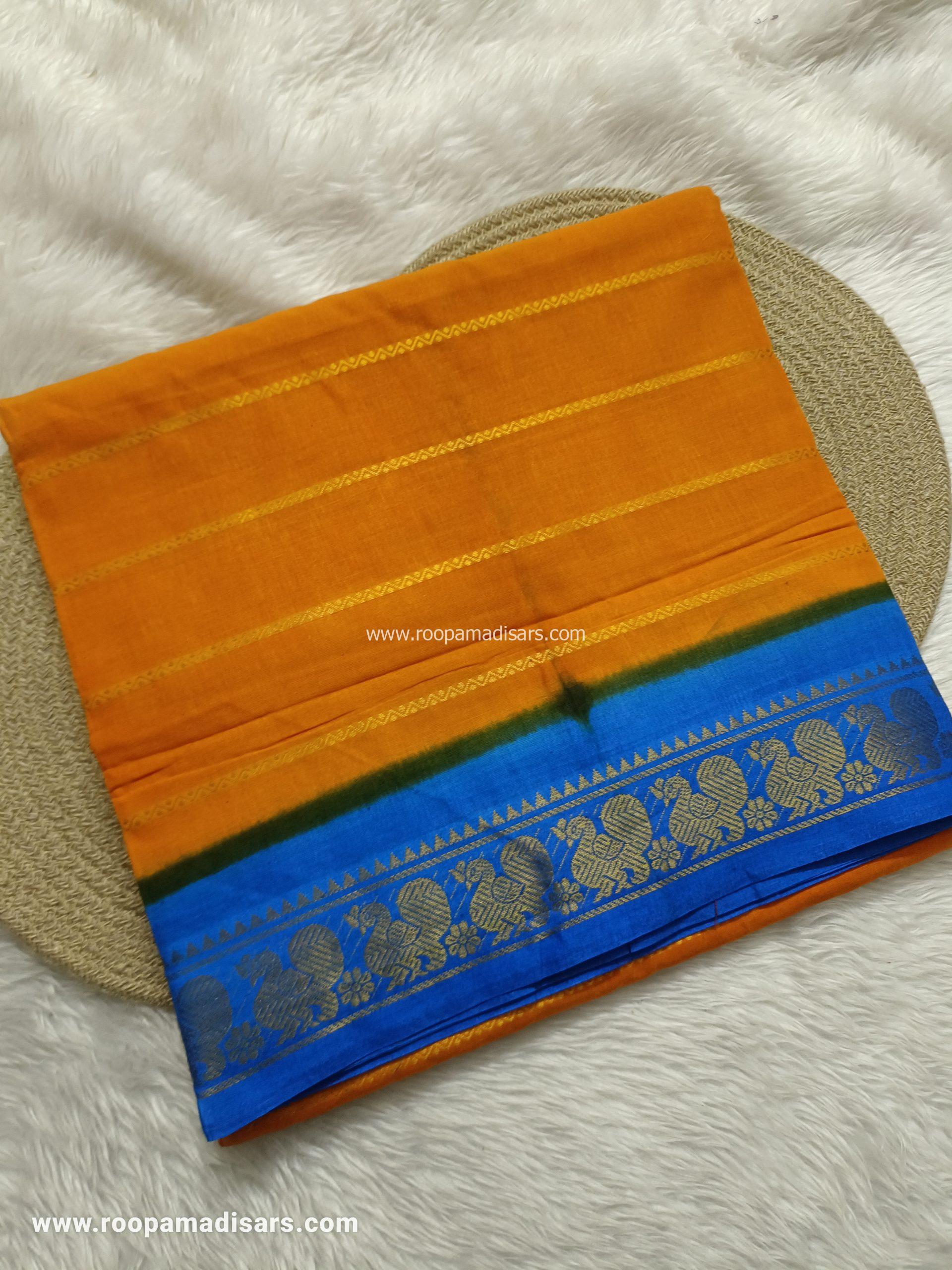SUNGUDI SAREES -10.5YARDS MADISAR SAREE WITHOUT BLOUSE PIECE