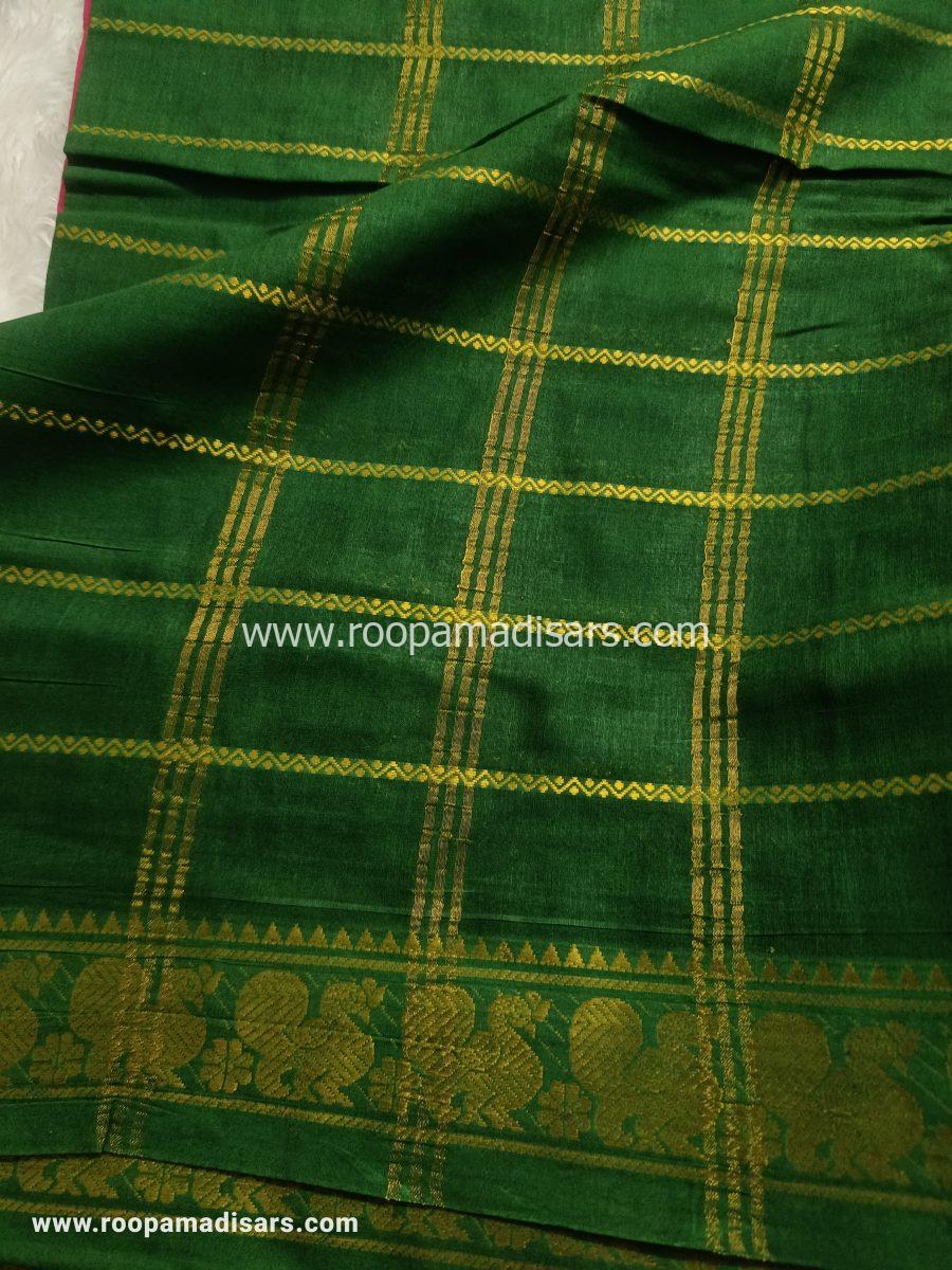 SUNGUDI SAREES -10.5YARDS MADISAR SAREE WITHOUT BLOUSE PIECE - Image 2