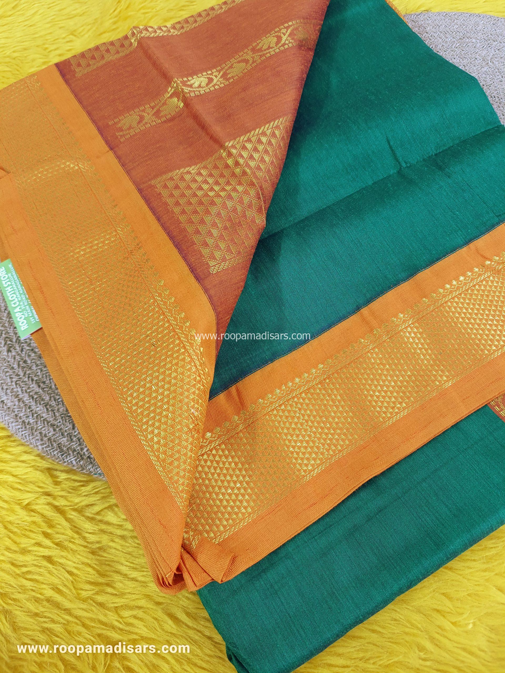 KALYANI SILK COTTON -REGULAR MADISAR SAREE WITHOUT BLOUSE PIECE - Image 2