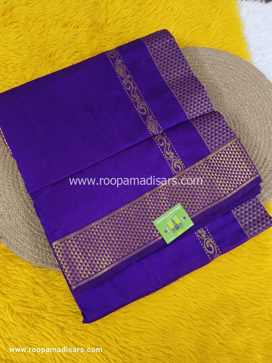 KALYANI SILK COTTON  -REGULAR MADISAR SAREE WITHOUT BLOUSE PIECE
