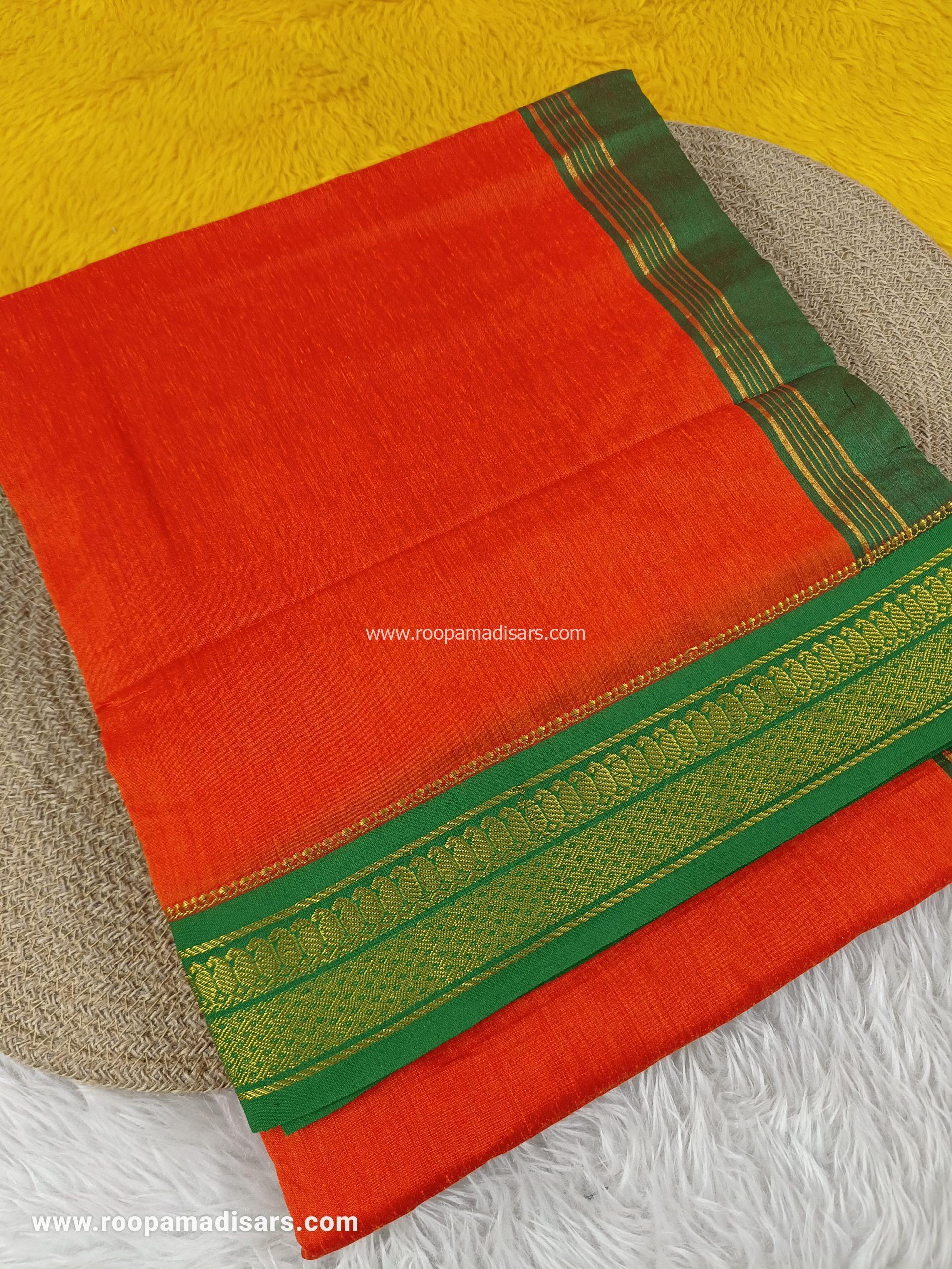 KALYANI SILK COTTON -REGULAR MADISAR SAREE WITHOUT BLOUSE PIECE