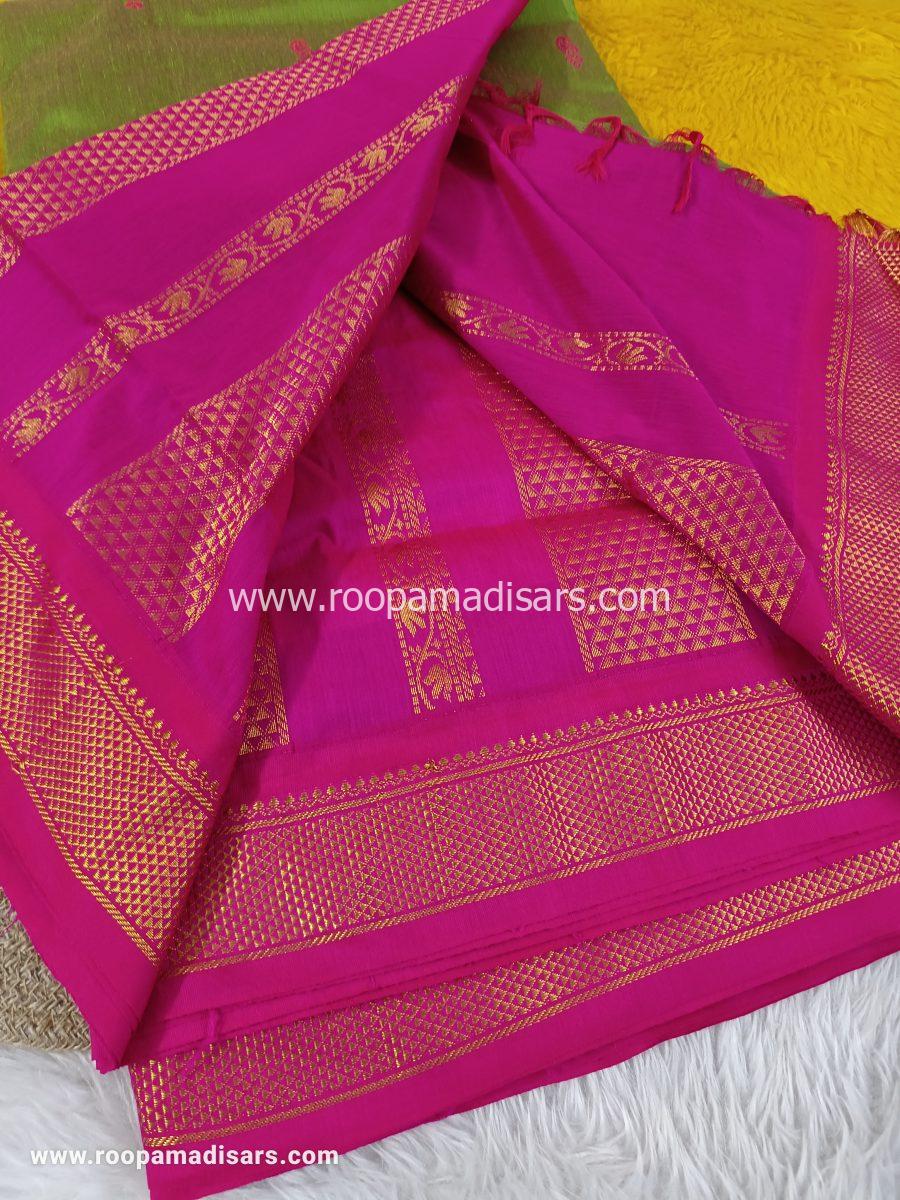 KALYANI SILK COTTON  -REGULAR MADISAR SAREE WITHOUT BLOUSE PIECE - Image 3