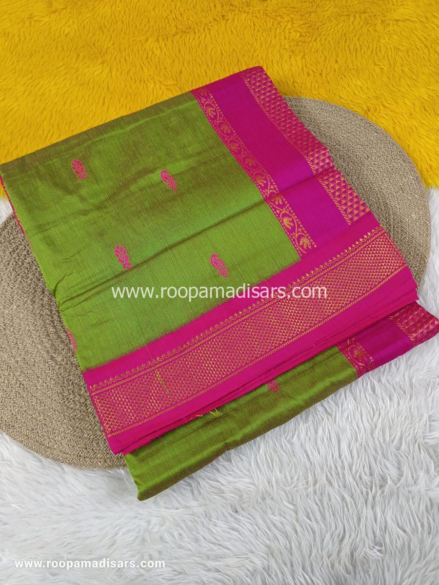 KALYANI SILK COTTON  -REGULAR MADISAR SAREE WITHOUT BLOUSE PIECE