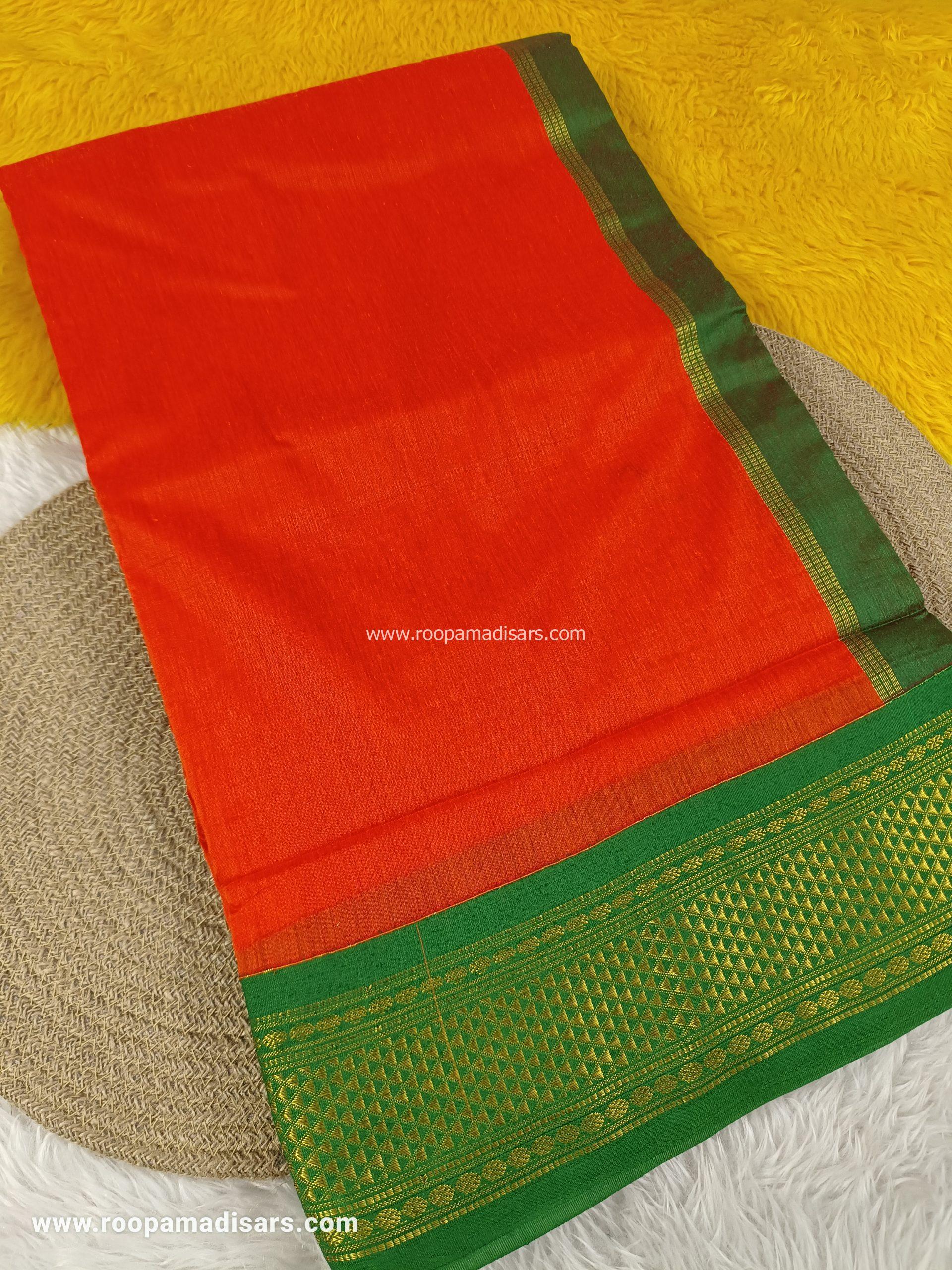 KALYANI SILK COTTON -REGULAR MADISAR SAREE WITHOUT BLOUSE PIECE - Image 3