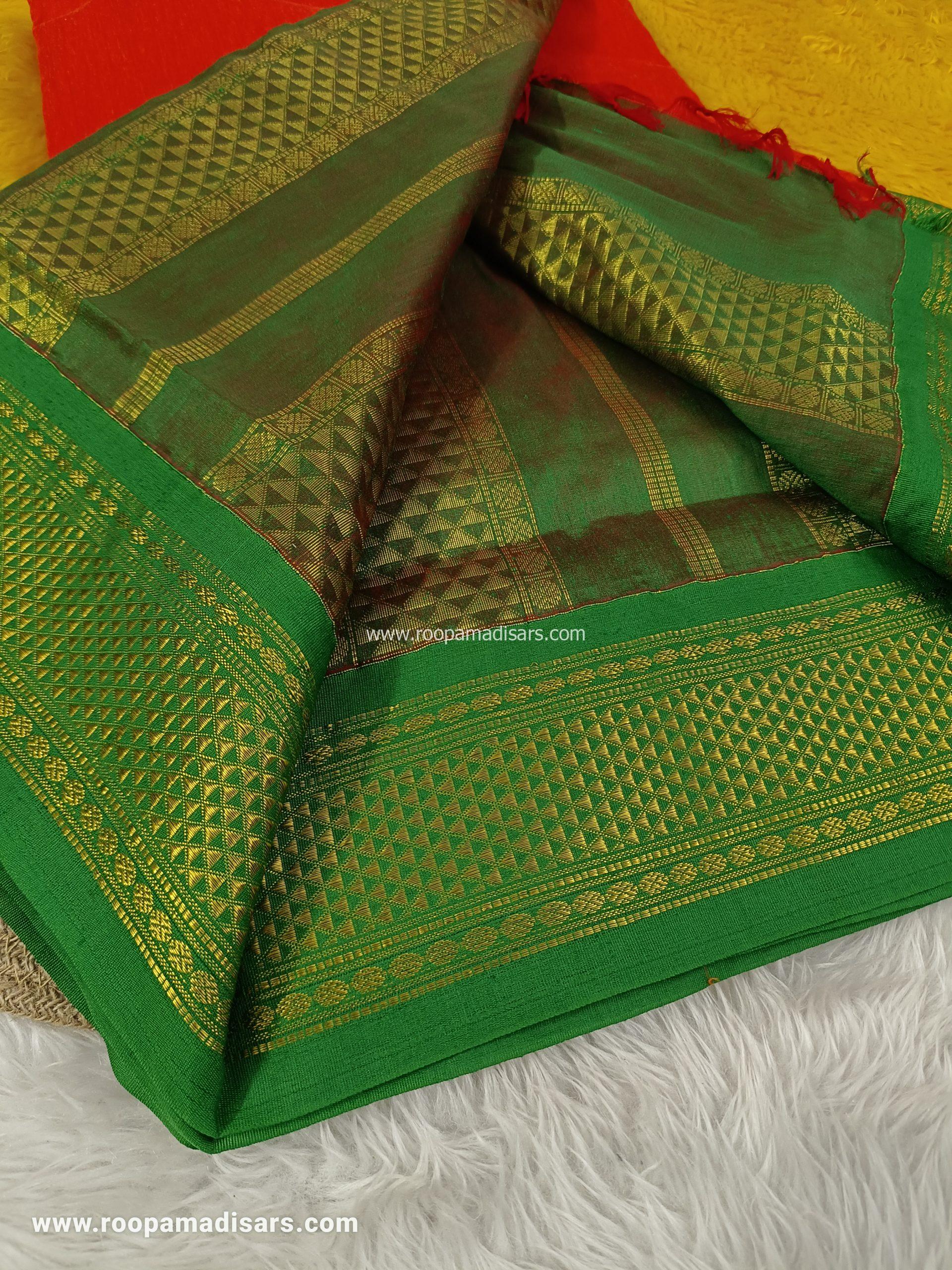 KALYANI SILK COTTON -REGULAR MADISAR SAREE WITHOUT BLOUSE PIECE - Image 4