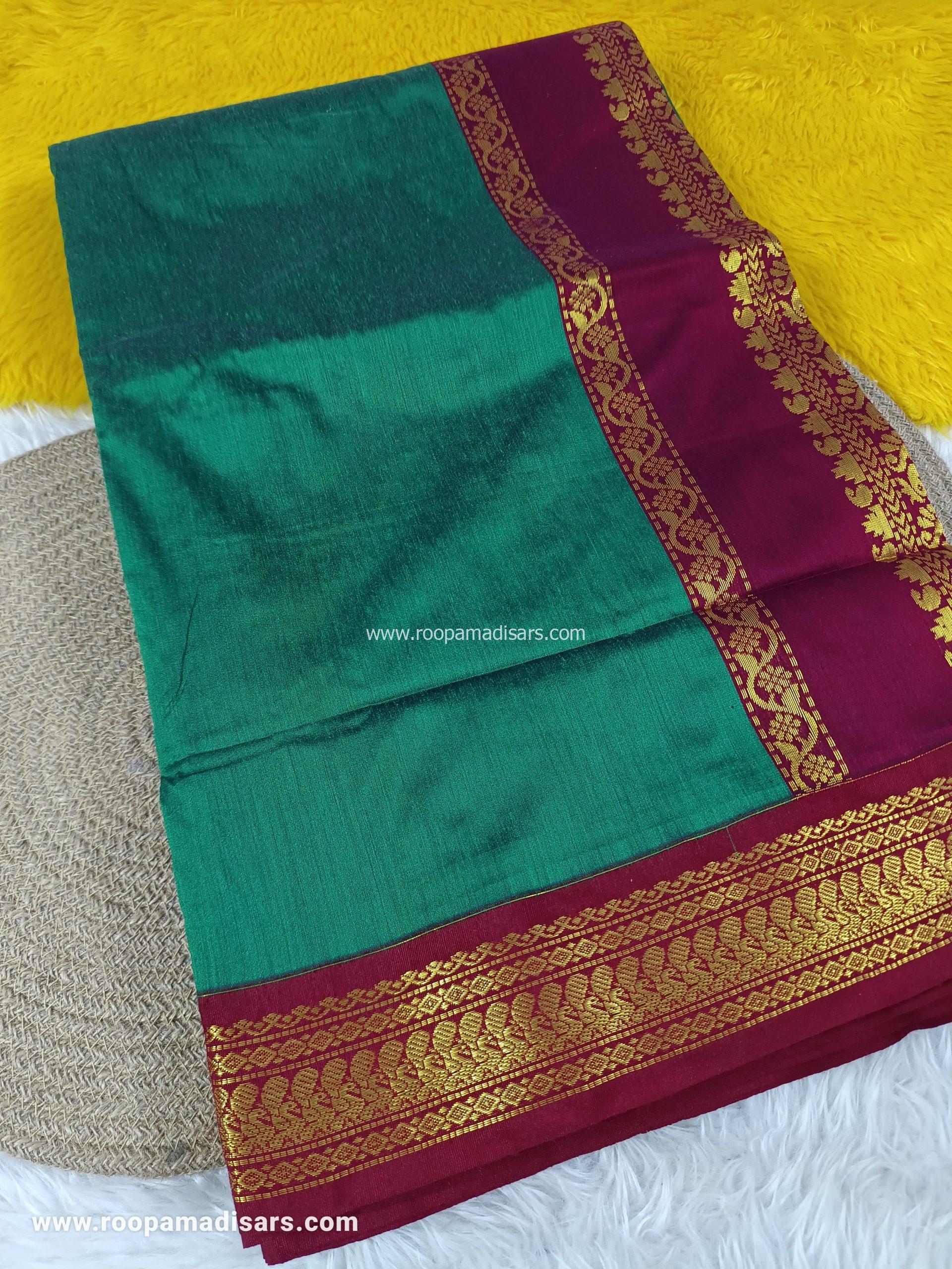KALYANI SILK COTTON -REGULAR MADISAR SAREE WITHOUT BLOUSE PIECE - Image 2