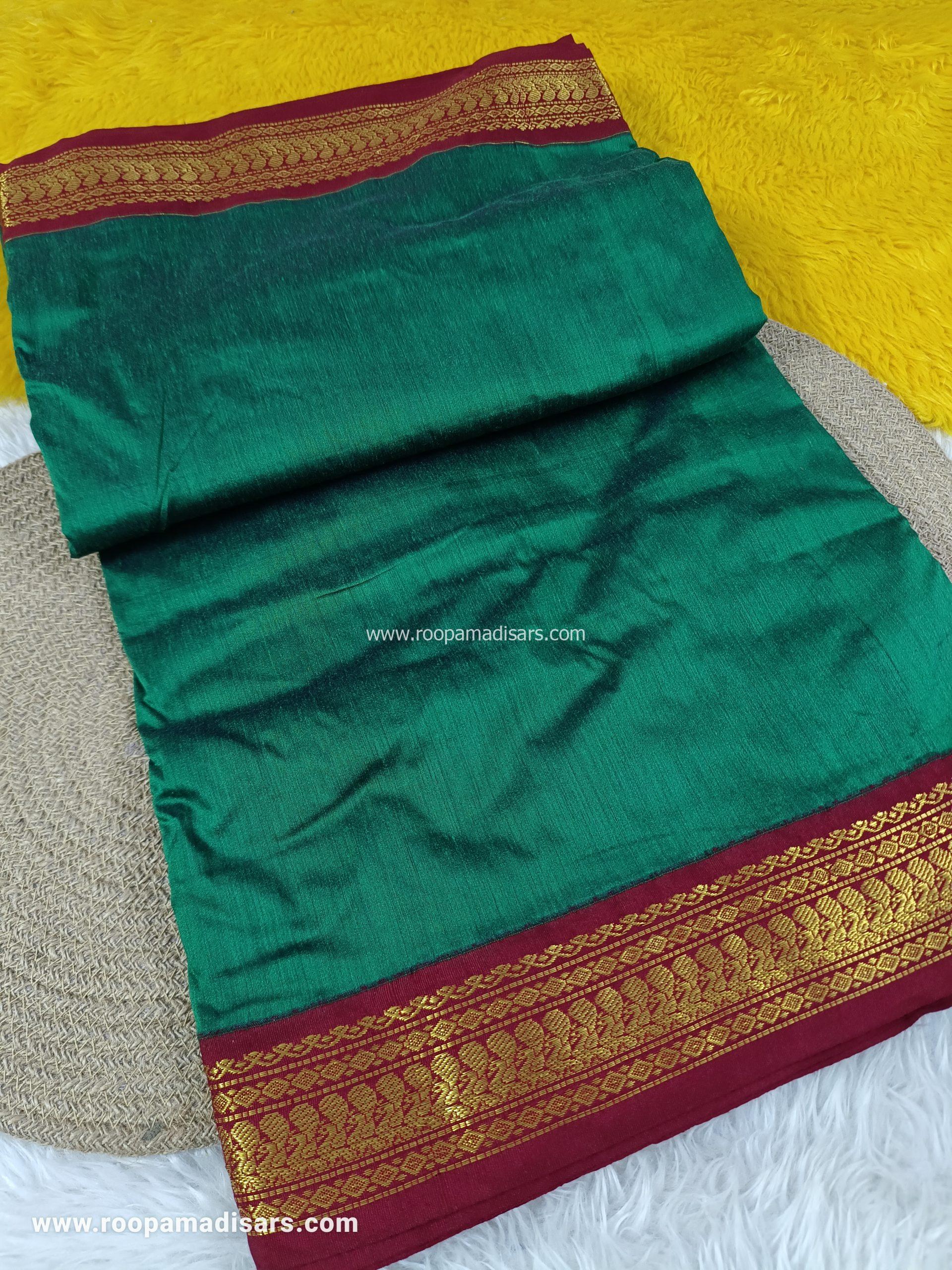 KALYANI SILK COTTON -REGULAR MADISAR SAREE WITHOUT BLOUSE PIECE - Image 3