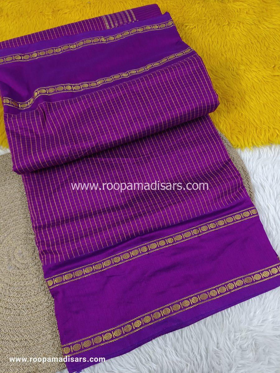 KALYANI SILK COTTON  -REGULAR MADISAR SAREE WITHOUT BLOUSE PIECE - Image 3