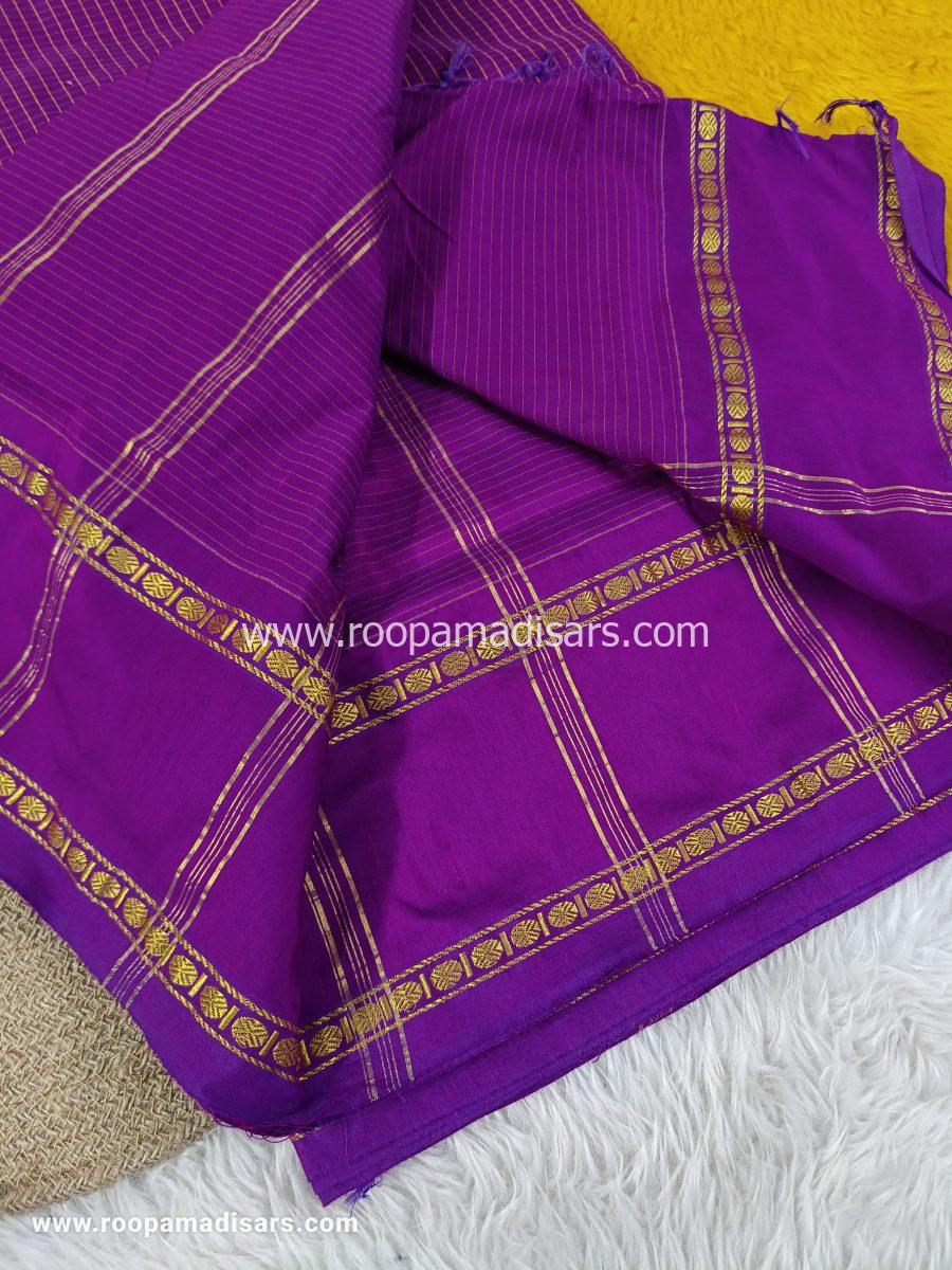 KALYANI SILK COTTON  -REGULAR MADISAR SAREE WITHOUT BLOUSE PIECE - Image 4