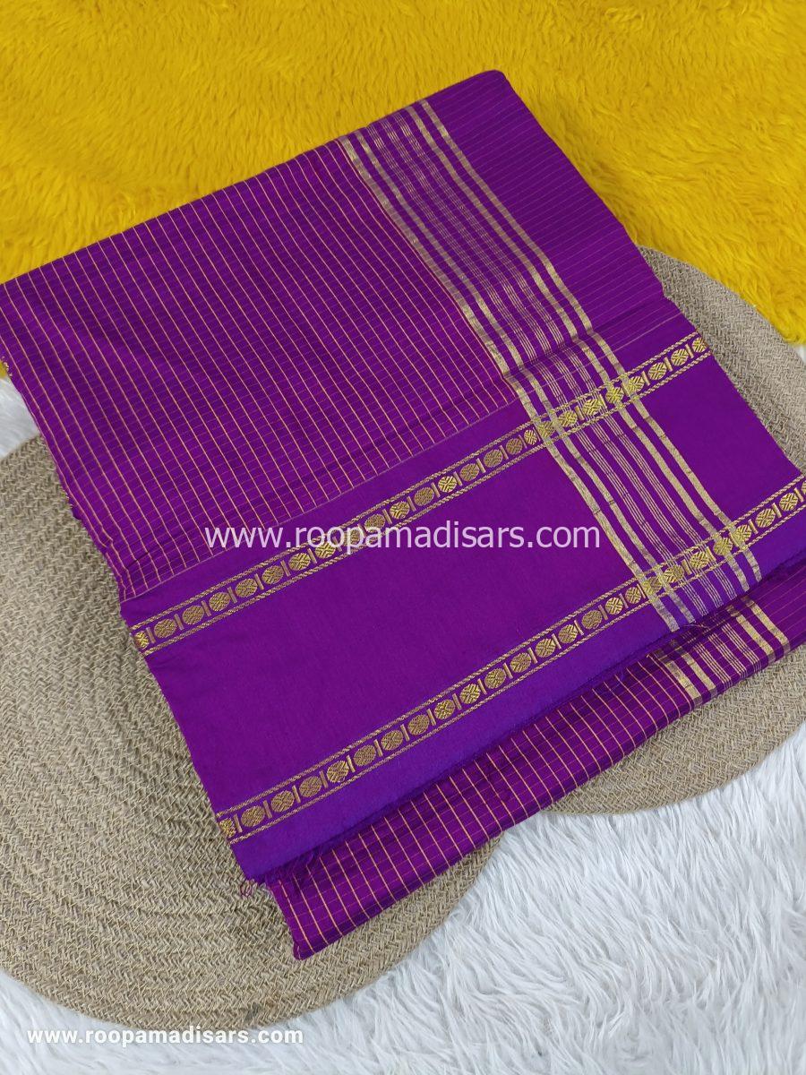 KALYANI SILK COTTON  -REGULAR MADISAR SAREE WITHOUT BLOUSE PIECE