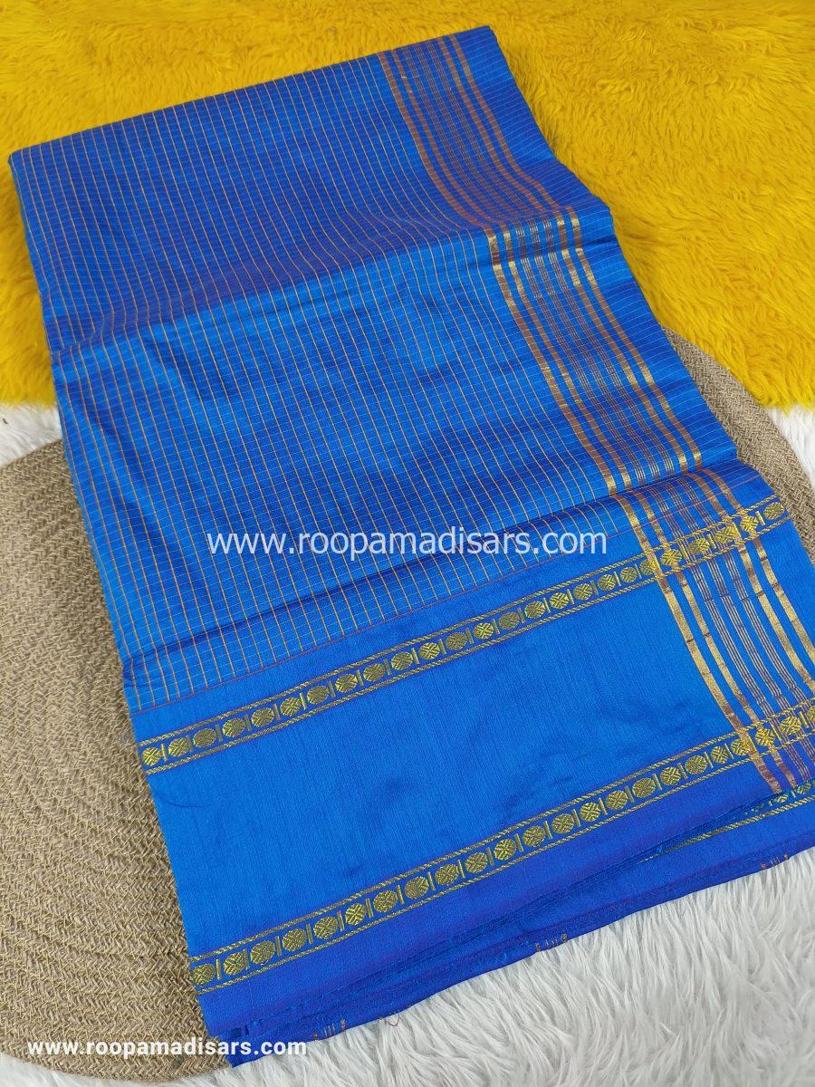 KALYANI SILK COTTON  -REGULAR MADISAR SAREE WITHOUT BLOUSE PIECE - Image 3