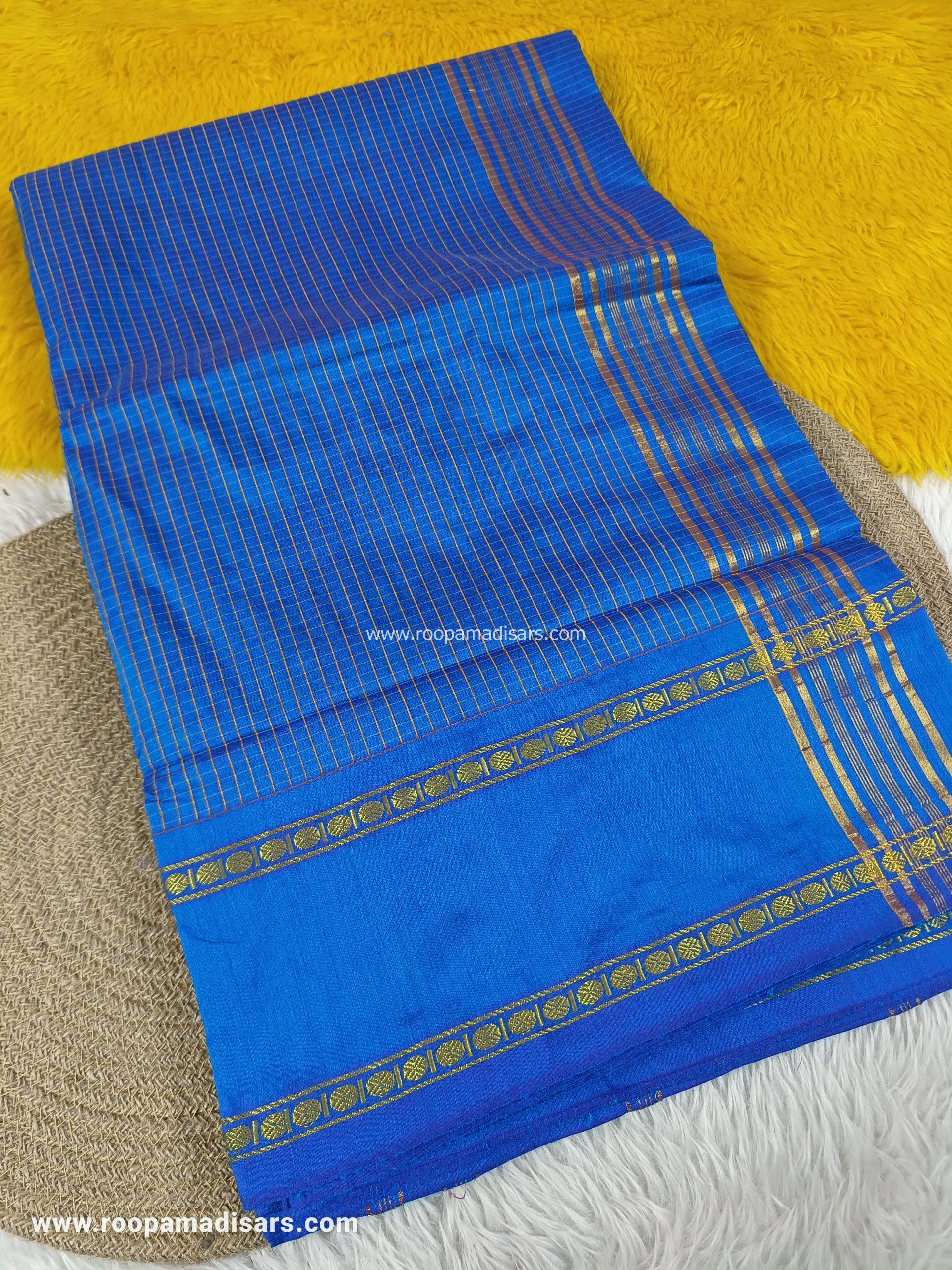 KALYANI SILK COTTON -REGULAR MADISAR SAREE WITHOUT BLOUSE PIECE - Image 3