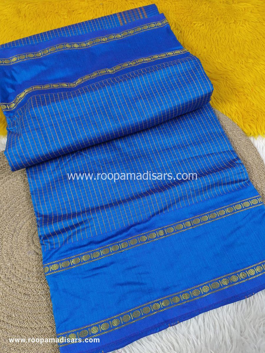 KALYANI SILK COTTON  -REGULAR MADISAR SAREE WITHOUT BLOUSE PIECE - Image 4