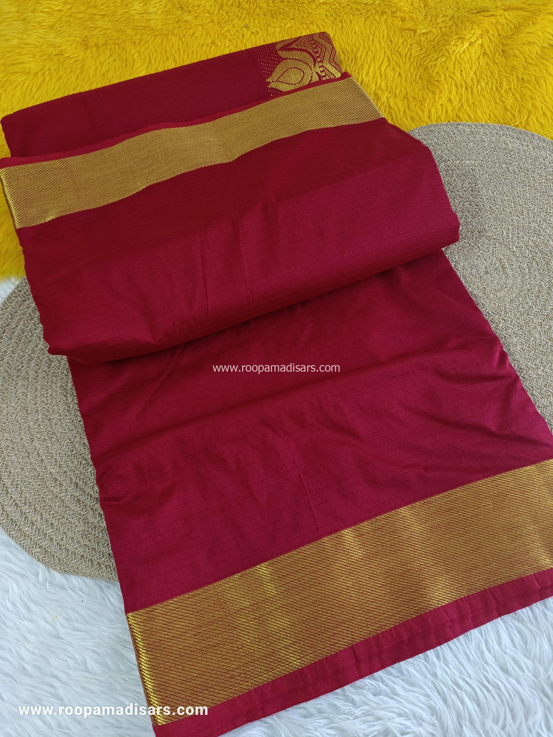 KALYANI SILK COTTON -REGULAR MADISAR SAREE WITHOUT BLOUSE PIECE - Image 3