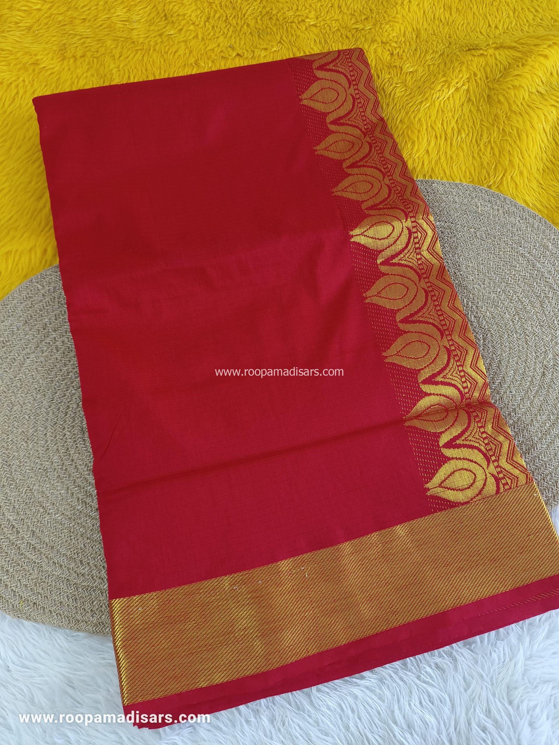 KALYANI SILK COTTON -REGULAR MADISAR SAREE WITHOUT BLOUSE PIECE