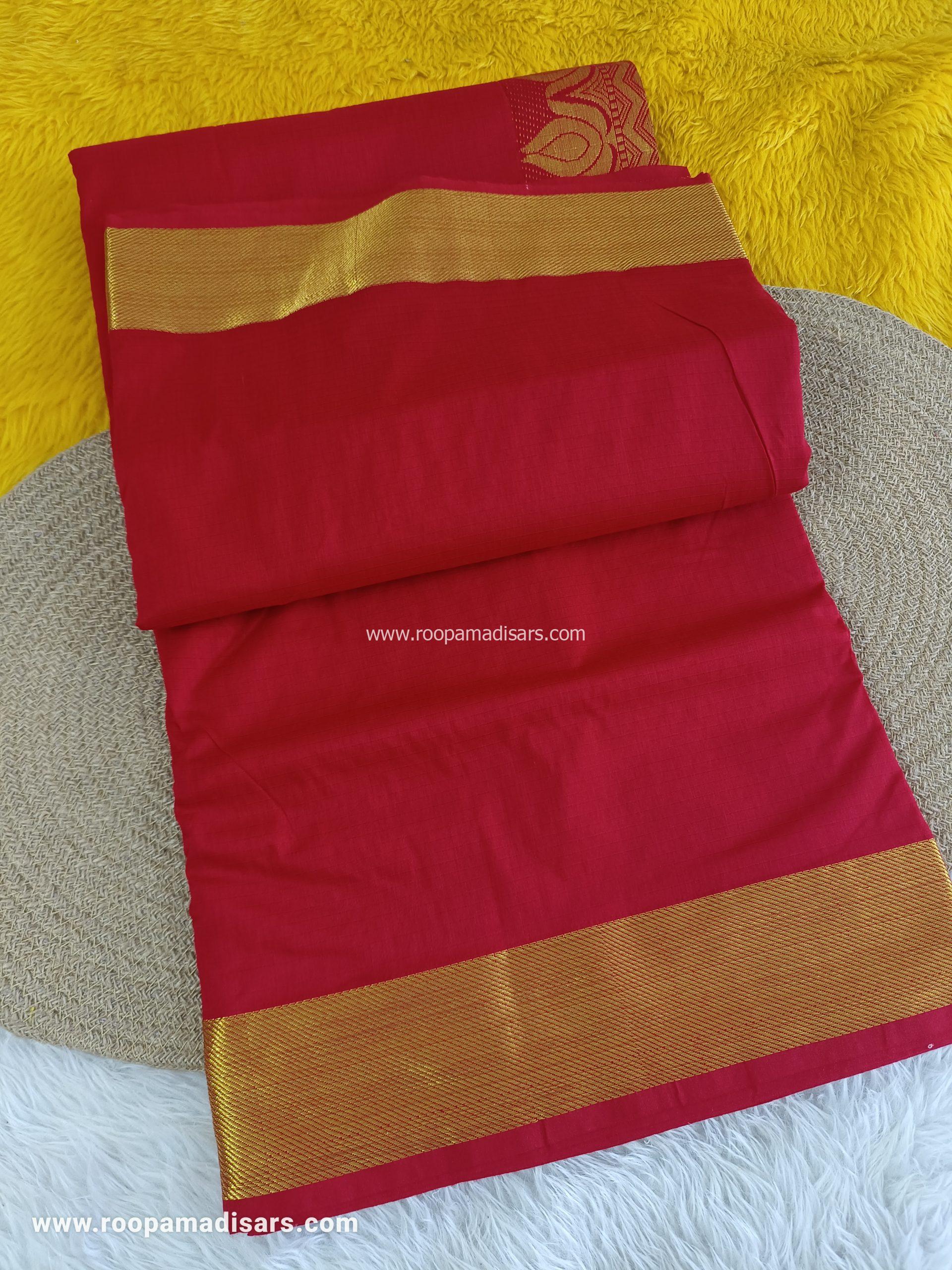 KALYANI SILK COTTON -REGULAR MADISAR SAREE WITHOUT BLOUSE PIECE - Image 3