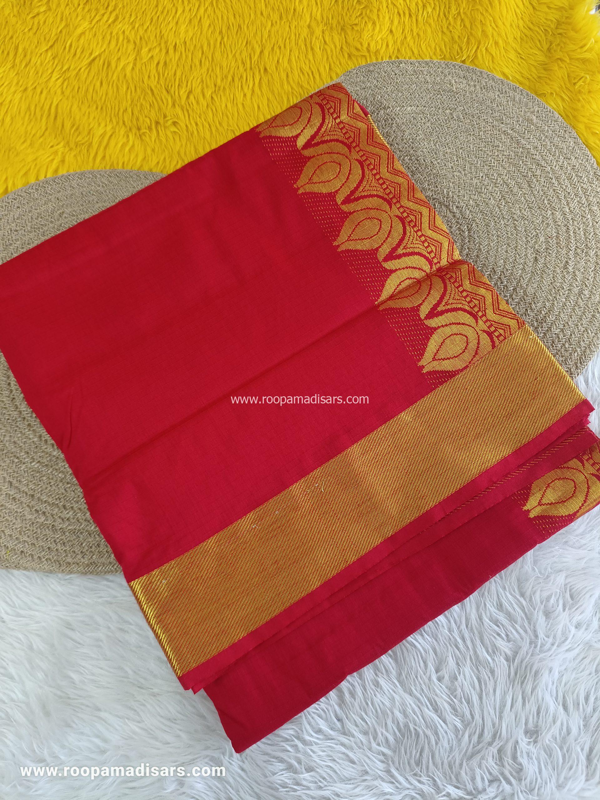 KALYANI SILK COTTON -REGULAR MADISAR SAREE WITHOUT BLOUSE PIECE - Image 2