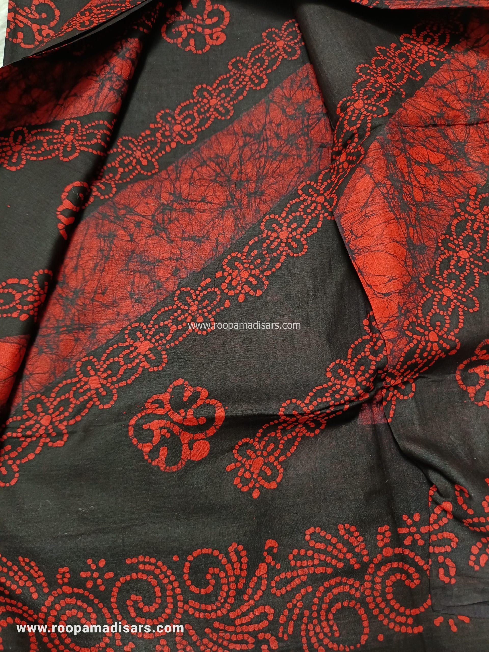 SOFT COTTON SAREES -10.5 YARDS MUL MUL MADISAR SAREE WITHOUT BLOUSE PIECE - Image 2