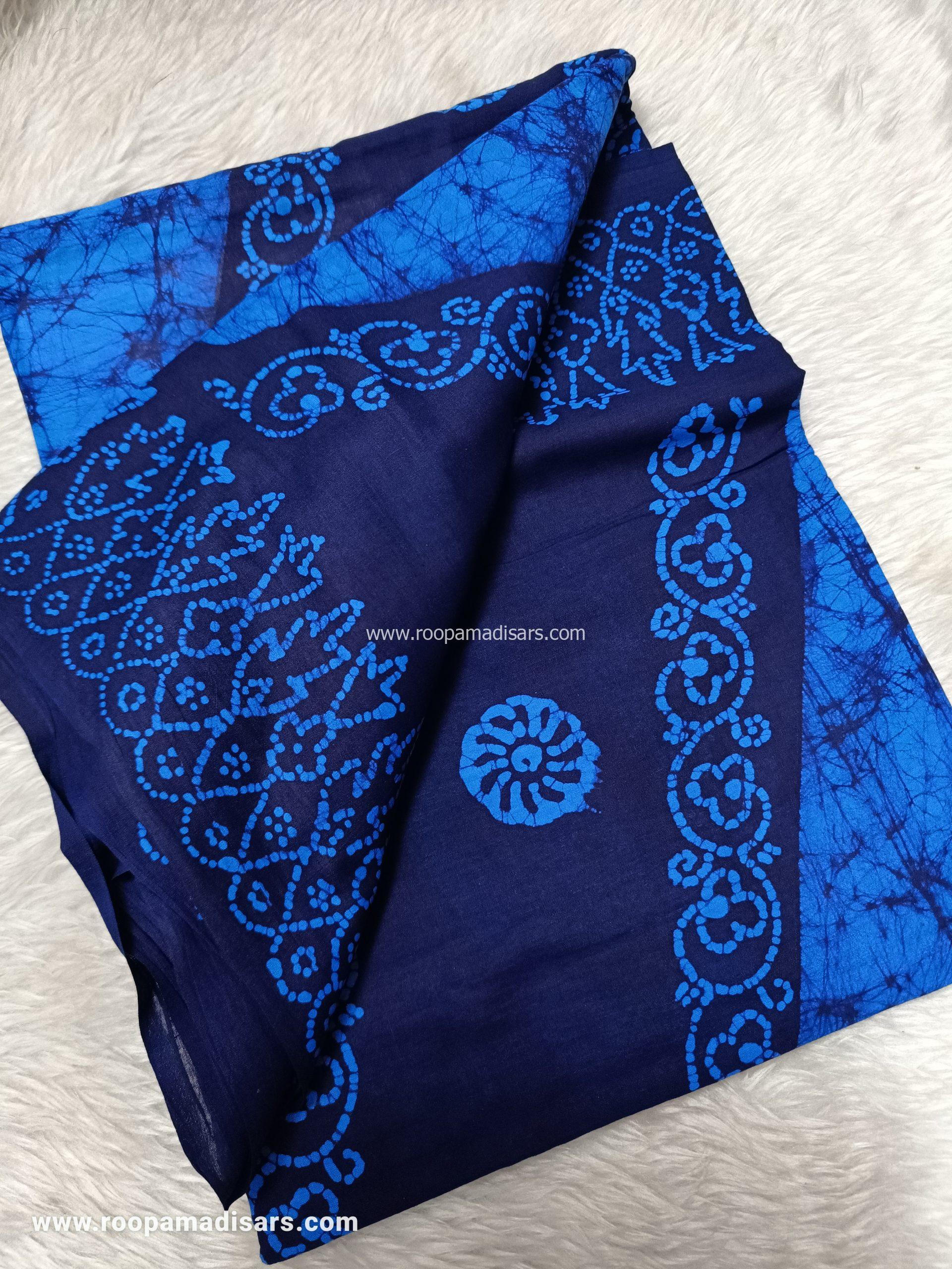 SOFT COTTON SAREES -10.5 YARDS MUL MUL MADISAR SAREE WITHOUT BLOUSE PIECE - Image 2