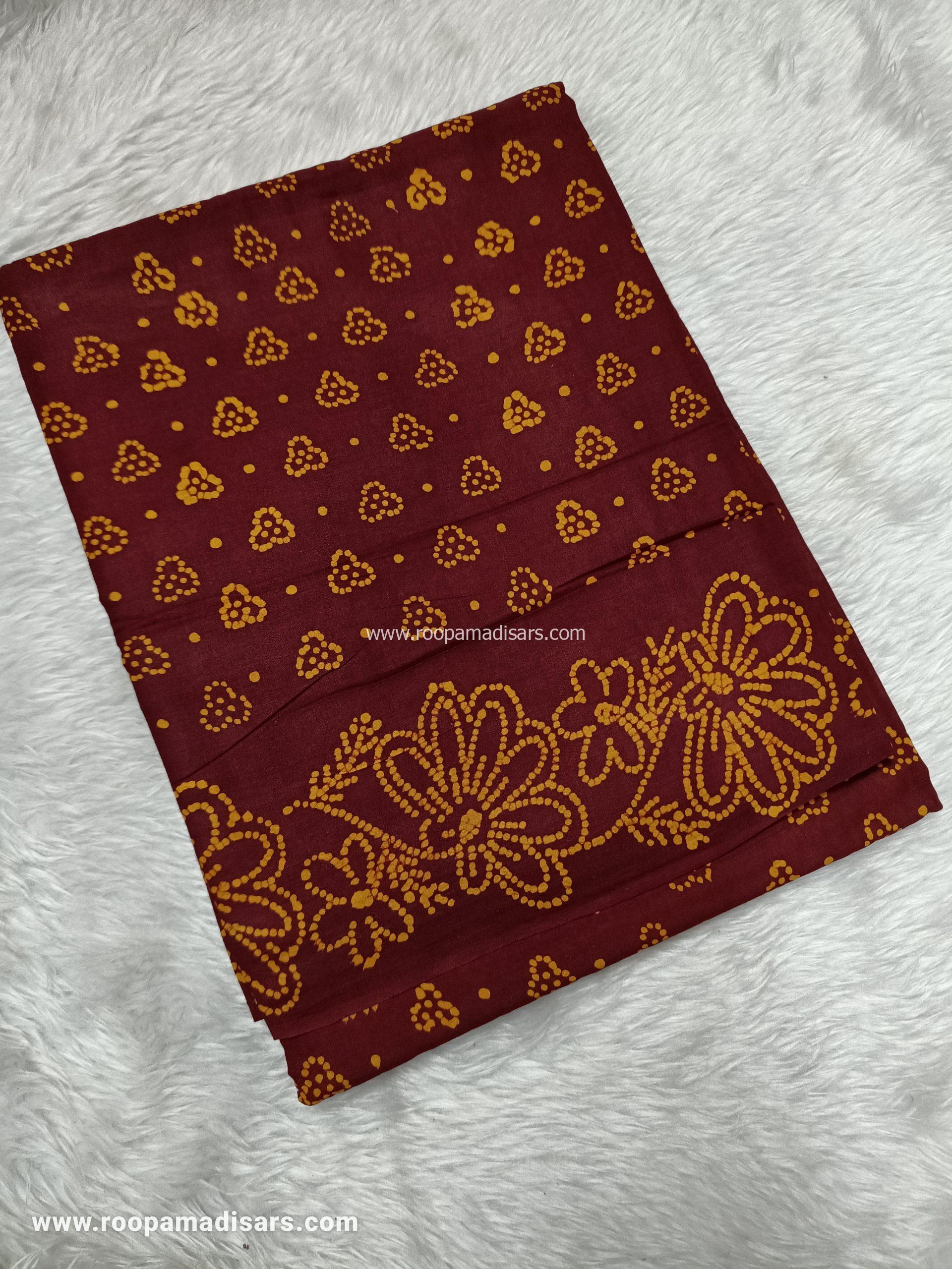 SOFT COTTON SAREES -10.5 YARDS MUL MUL MADISAR SAREE WITHOUT BLOUSE PIECE
