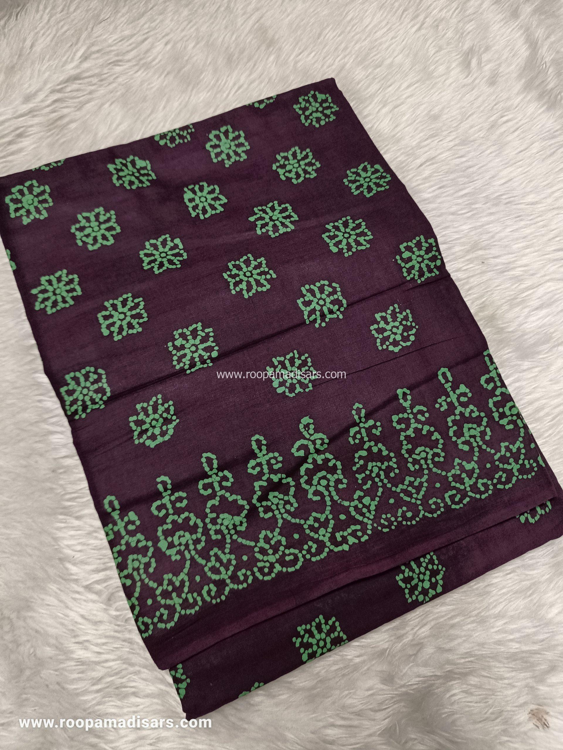 SOFT COTTON SAREES -10.5 YARDS MUL MUL MADISAR SAREE WITHOUT BLOUSE PIECE