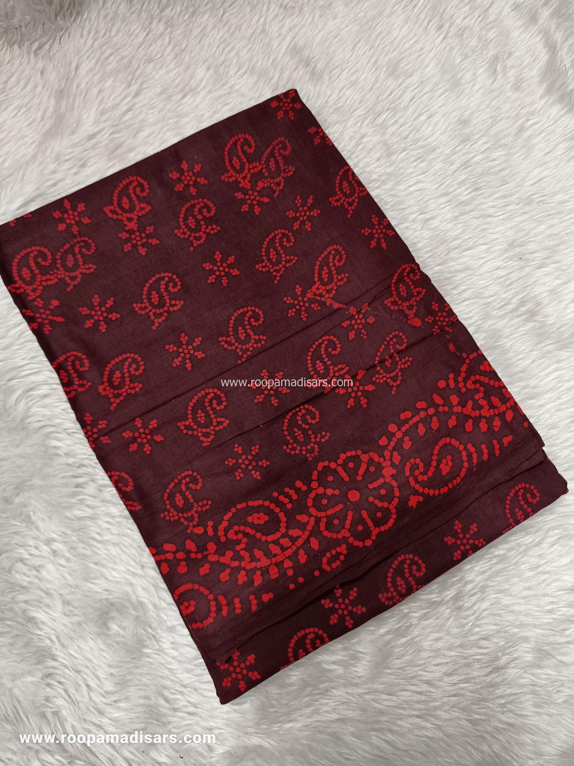 SOFT COTTON SAREES -10.5 YARDS MUL MUL MADISAR SAREE WITHOUT BLOUSE PIECE