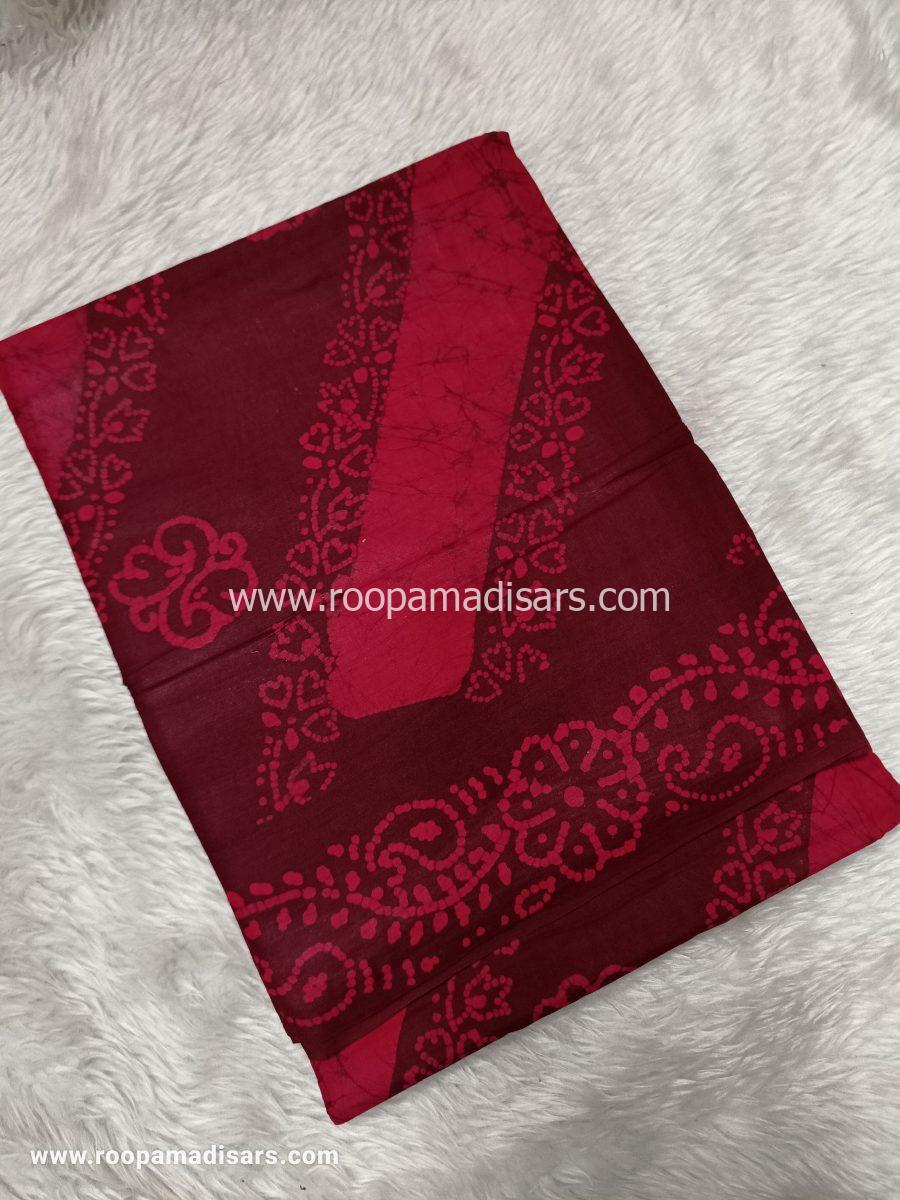 SOFT COTTON SAREES -10.5 YARDS MUL MUL MADISAR SAREE WITHOUT BLOUSE PIECE
