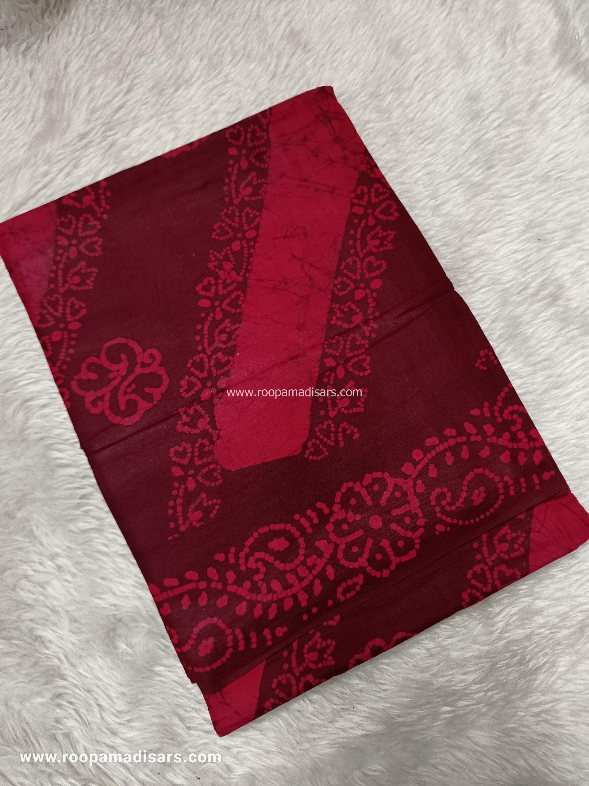 SOFT COTTON SAREES -10.5 YARDS MUL MUL MADISAR SAREE WITHOUT BLOUSE PIECE