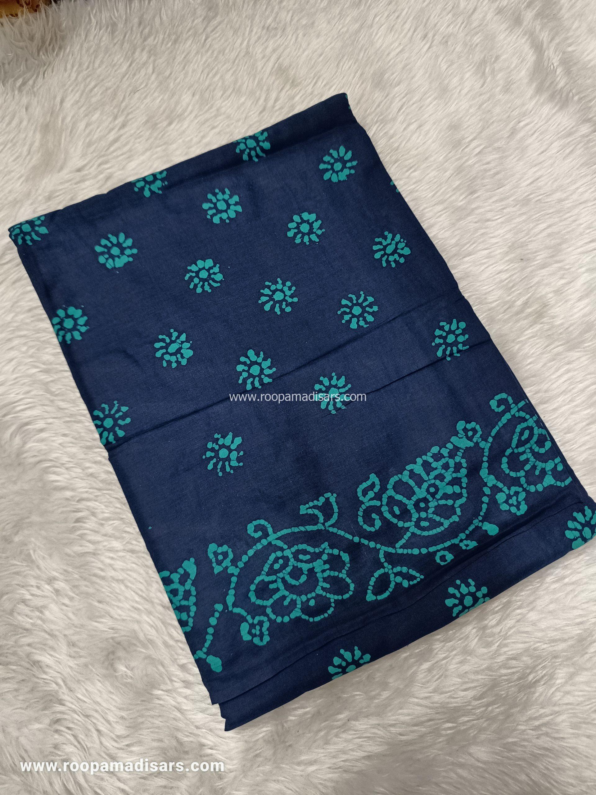 SOFT COTTON SAREES -10.5 YARDS MUL MUL MADISAR SAREE WITHOUT BLOUSE PIECE